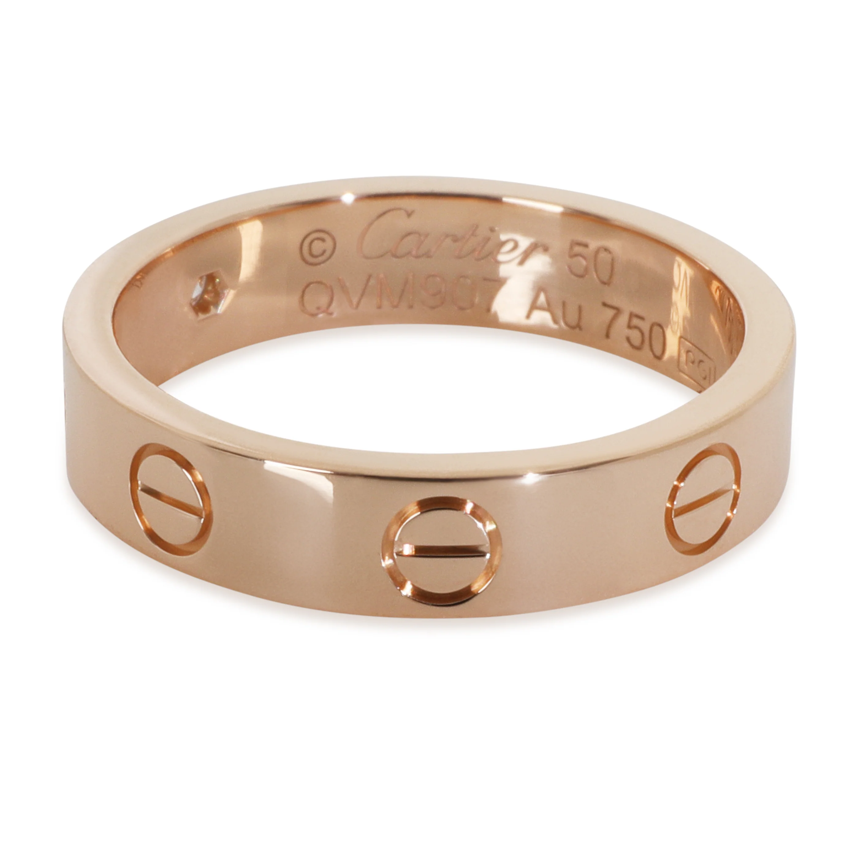 Rose Gold Diamond Small Model Love Ring - Image 2