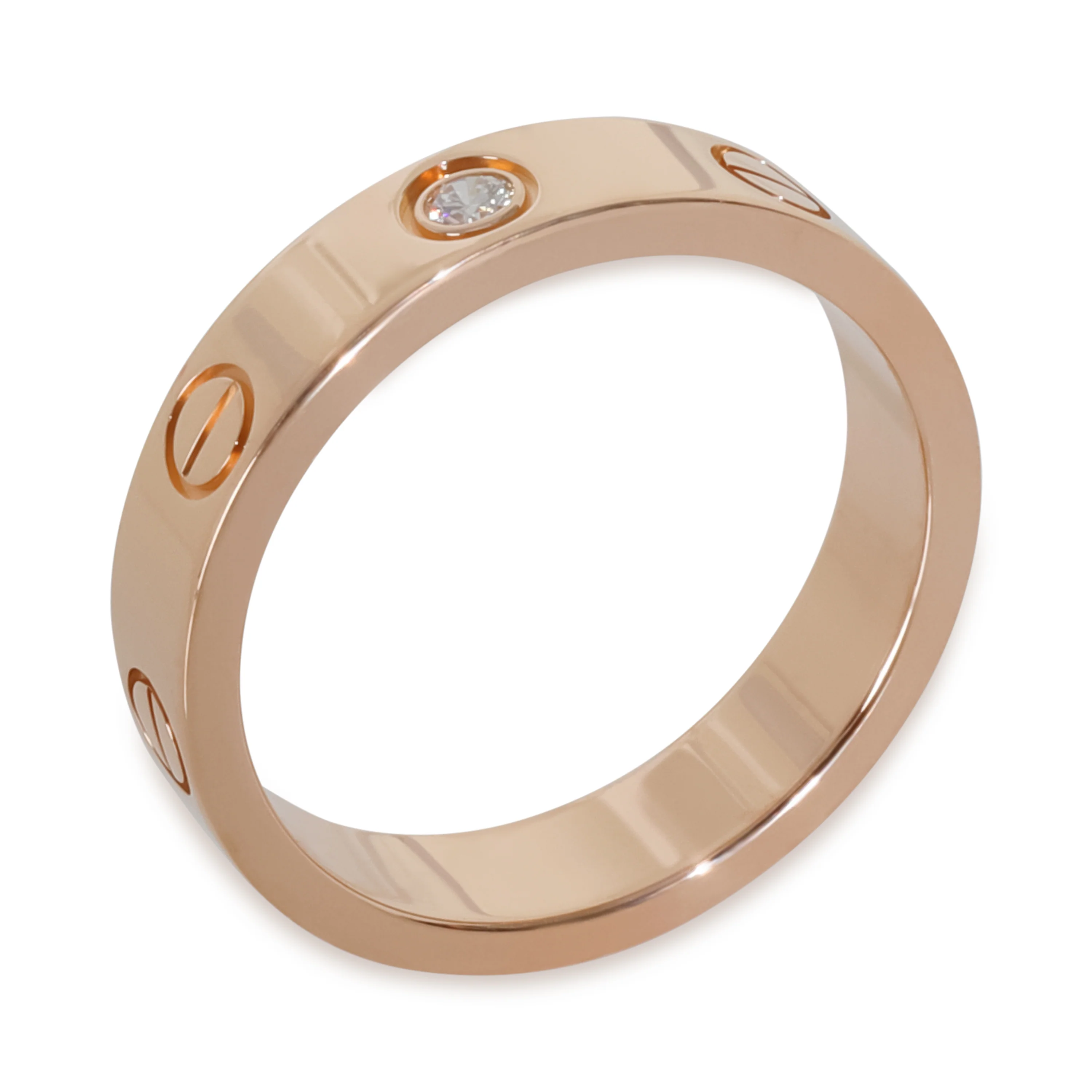 Rose Gold Diamond Small Model Love Ring - Image 3