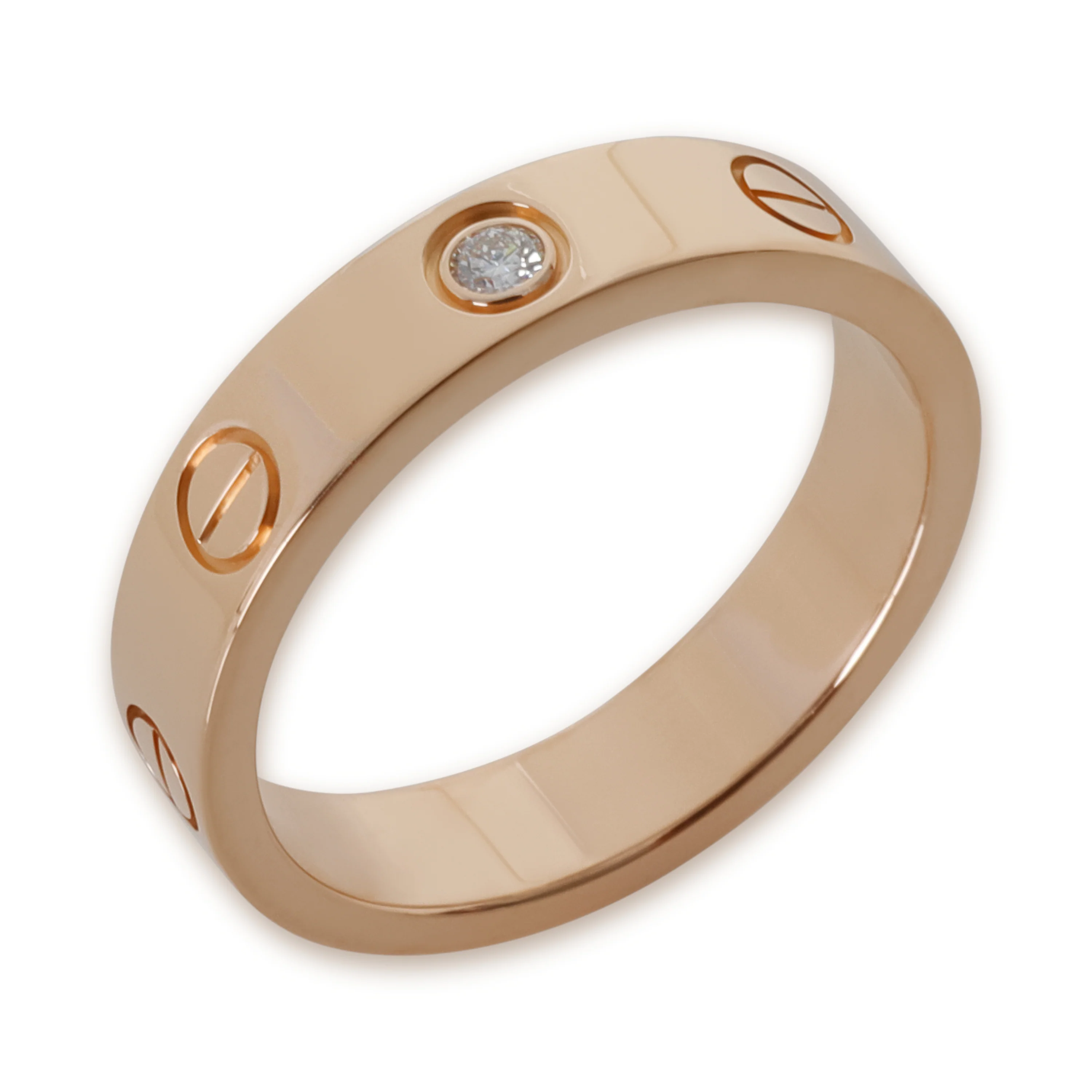 Rose Gold Diamond Small Model Love Ring - Image 4