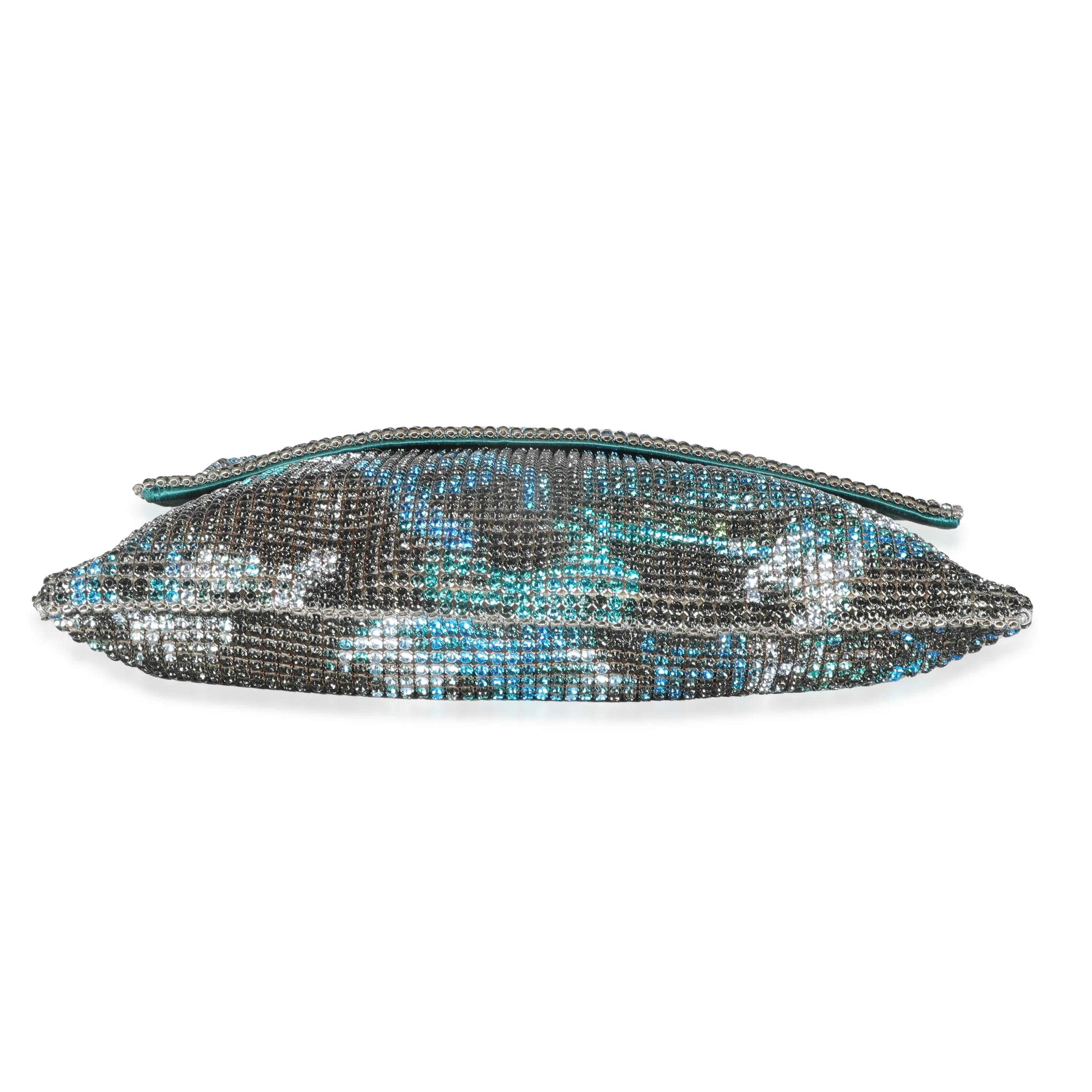 Silver Blue Graffiti CC Chainmail Flap Bag - Image 5