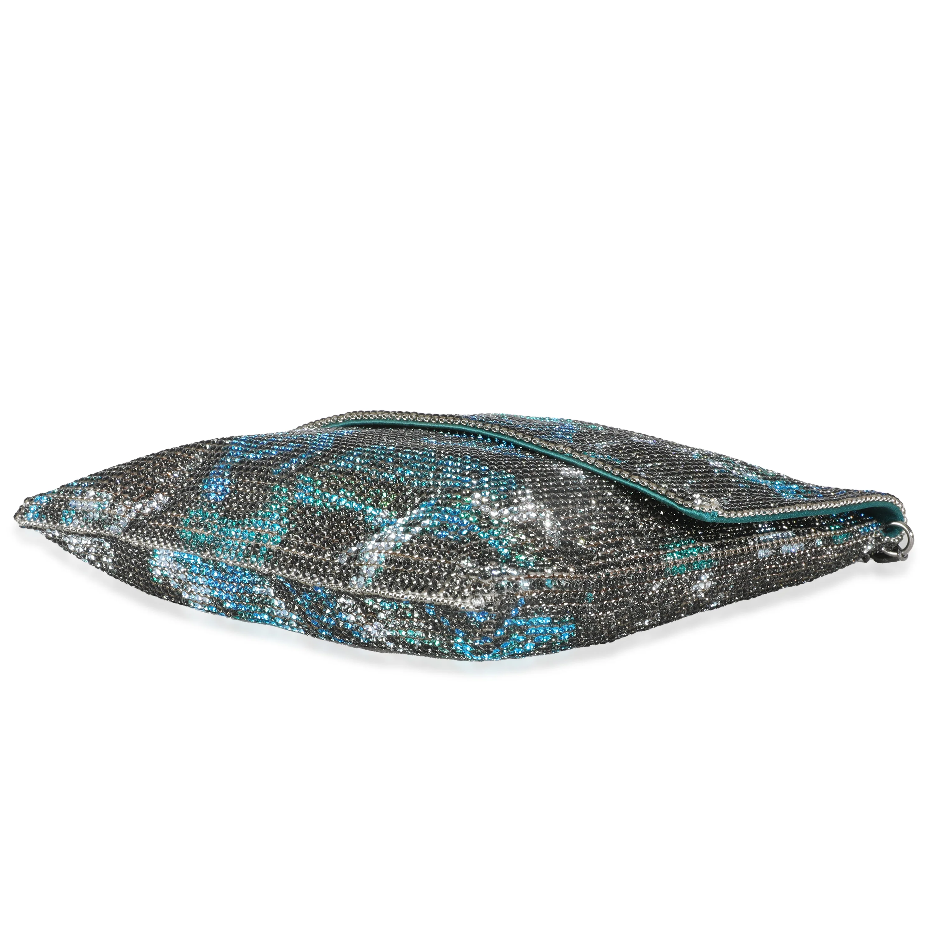 Silver Blue Graffiti CC Chainmail Flap Bag - Image 7