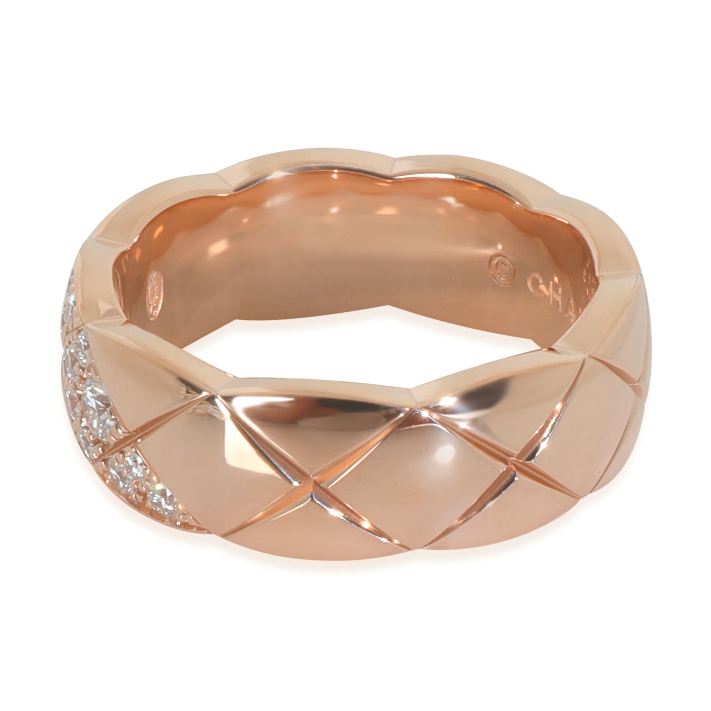 Rose Gold Diamond Small Model Coco Crush Ring - Image 2