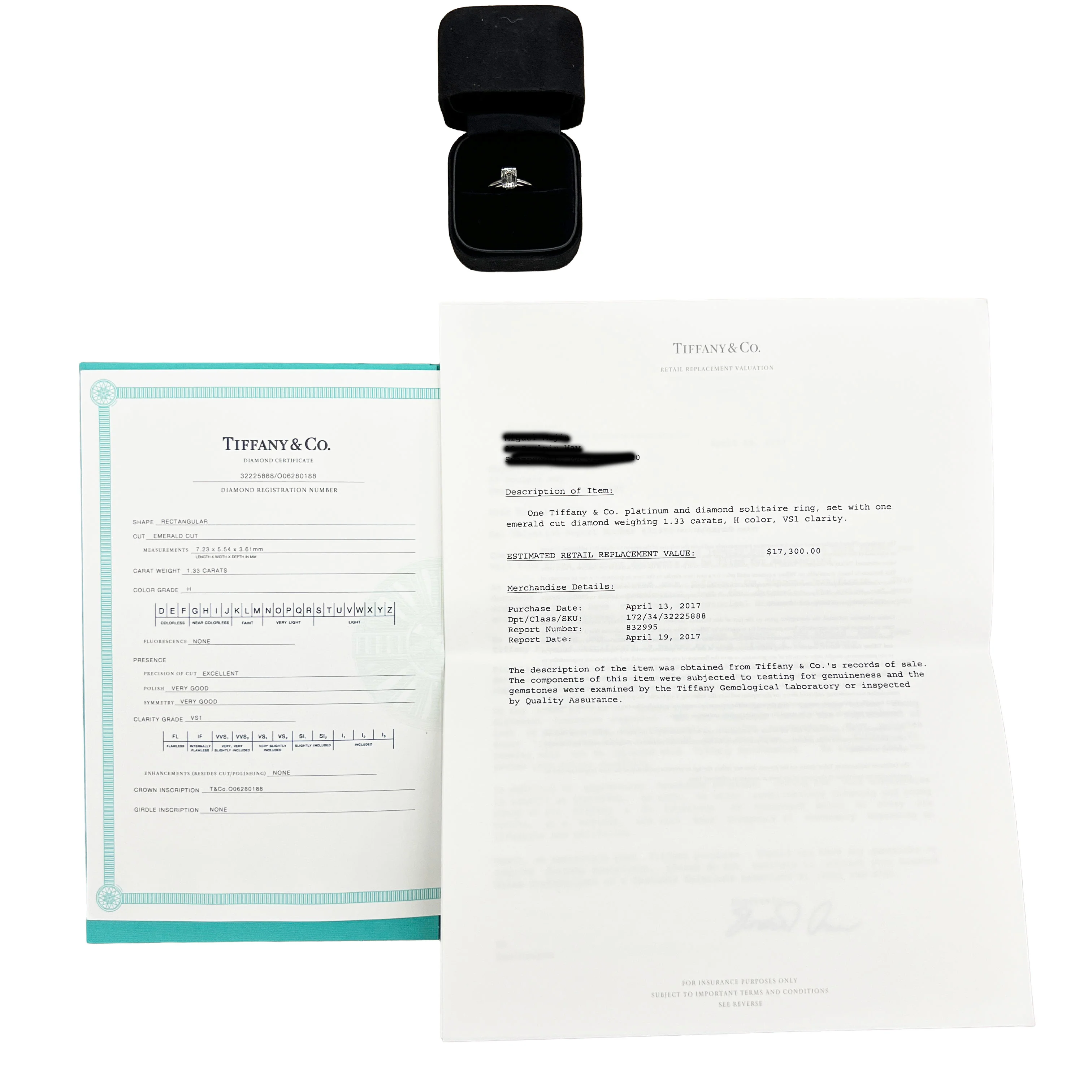 1.33 ct Emerald Diamond Engagement Ring - Image 4