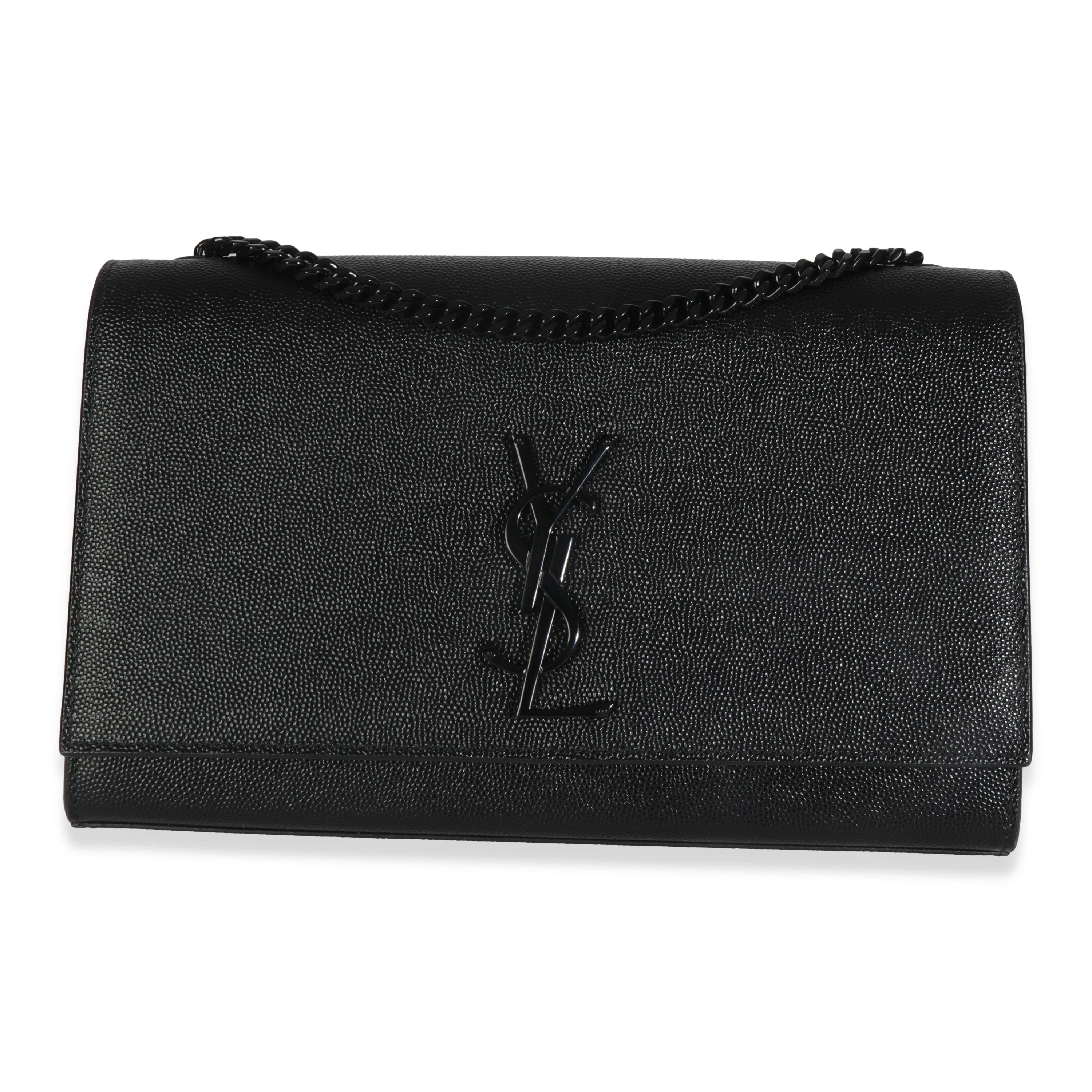 Black Grain De Poudre Monogram Monochrome Medium Kate Satchel