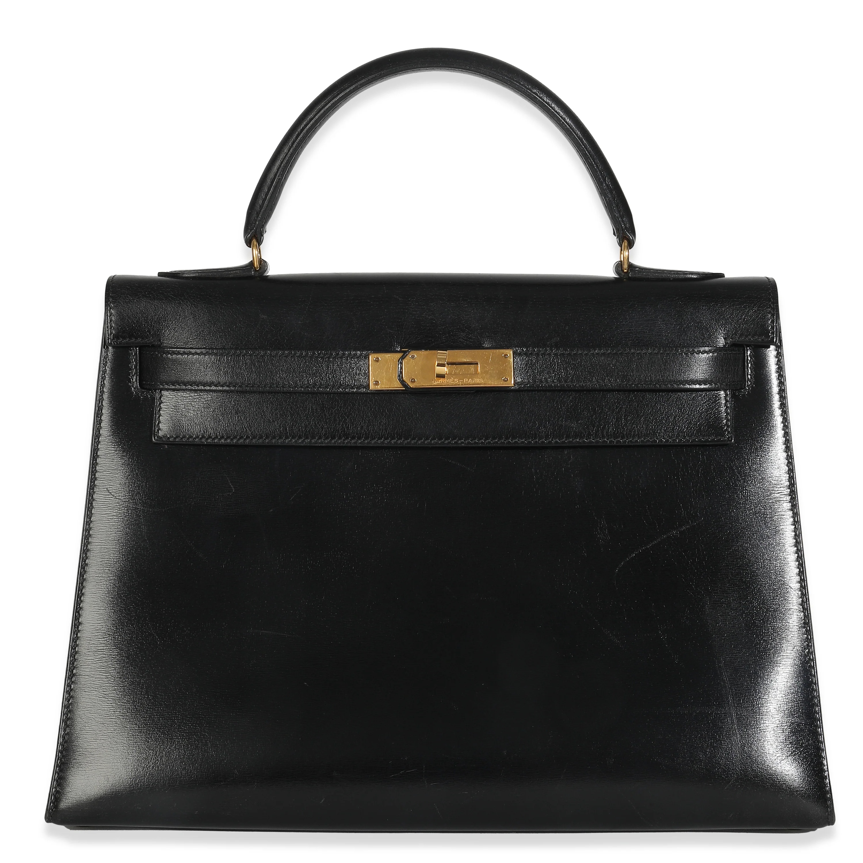 Vintage Black Box Sellier Kelly 32 GHW
