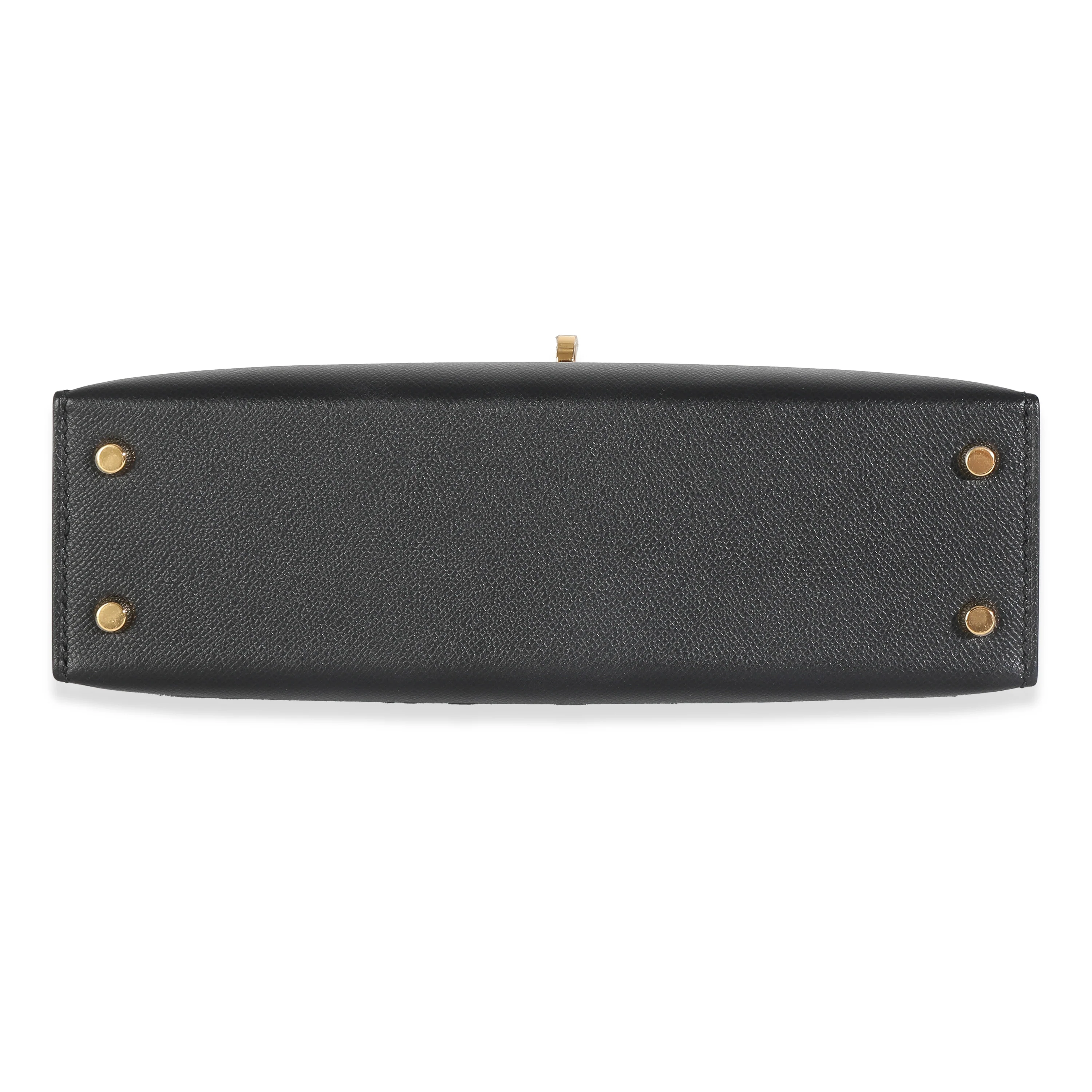 Black Madame Calfskin Shiny Alligator Sellier Mini Kelly II 20 GHW - Image 6