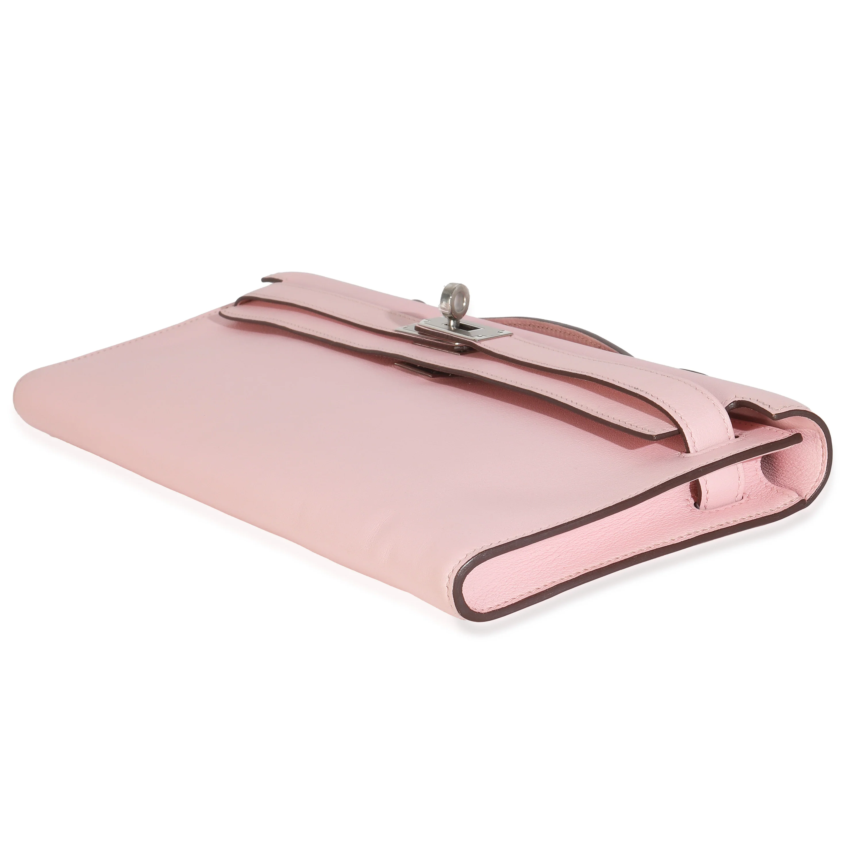 Rose Sakura Swift Kelly Cut Clutch PHW - Image 6