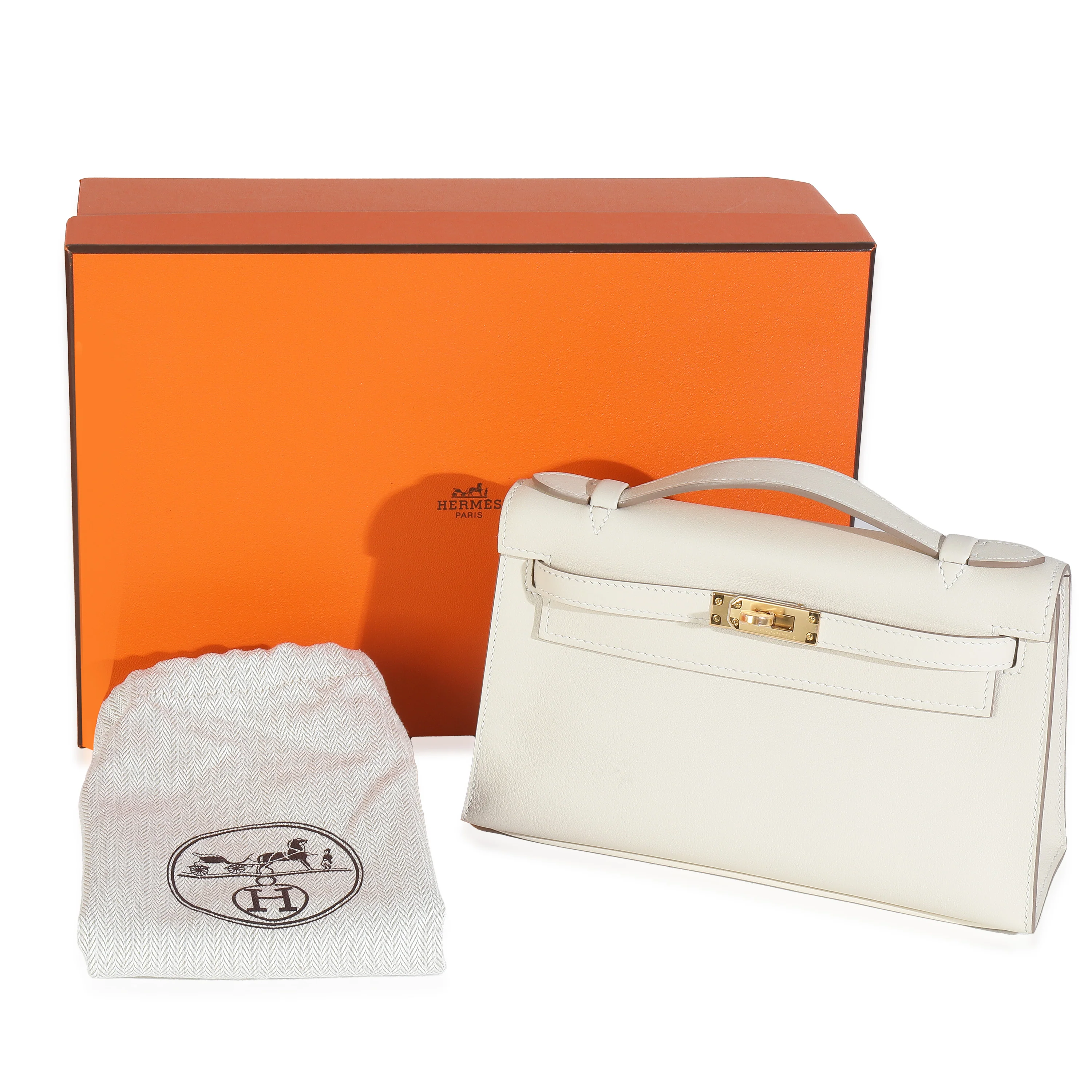 Craie Swift Kelly Pochette Clutch GHW - Image 8