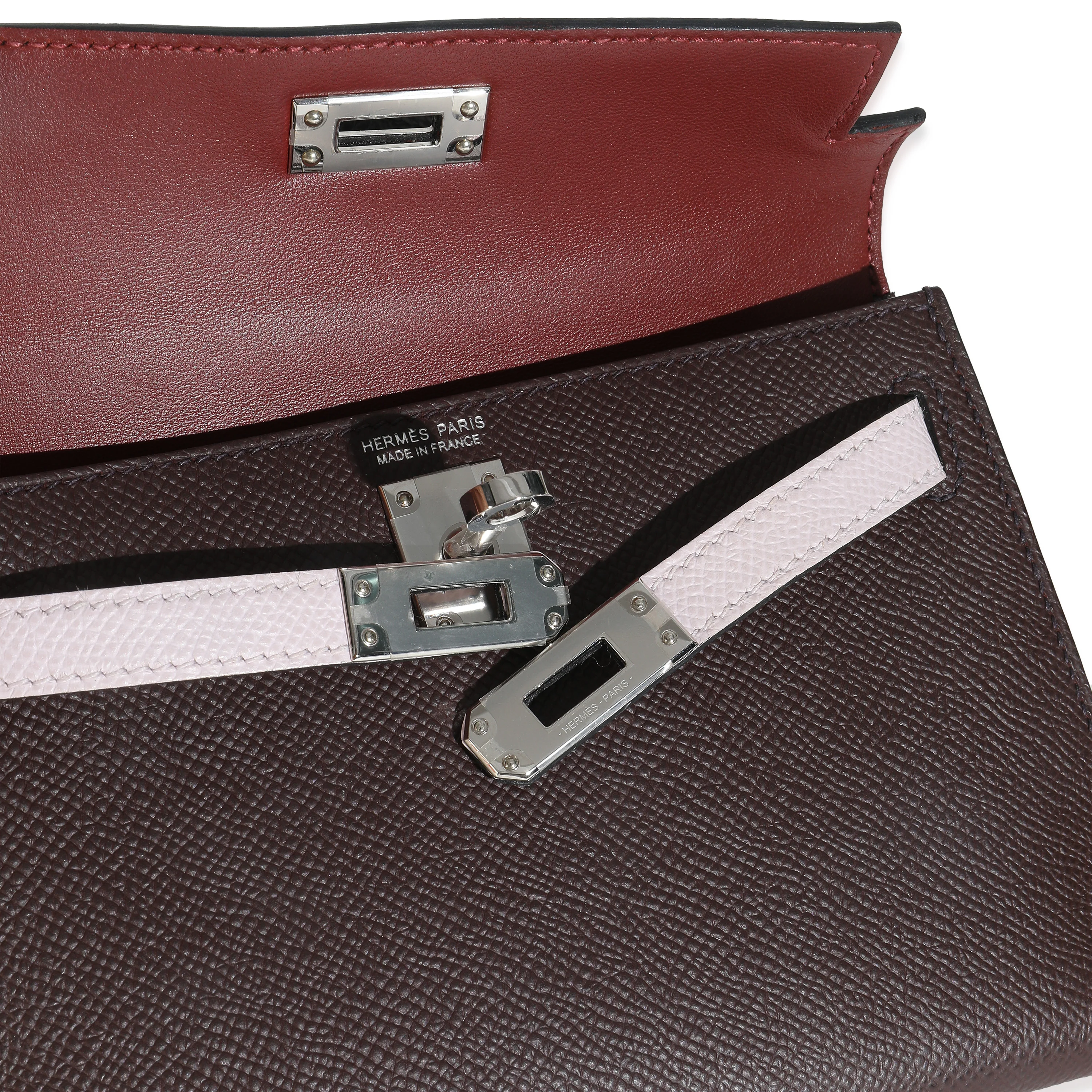 Tri Colour Rouge Sellier Mauve Pale Caban Epsom Sellier Mini Kelly II 20 - Image 10