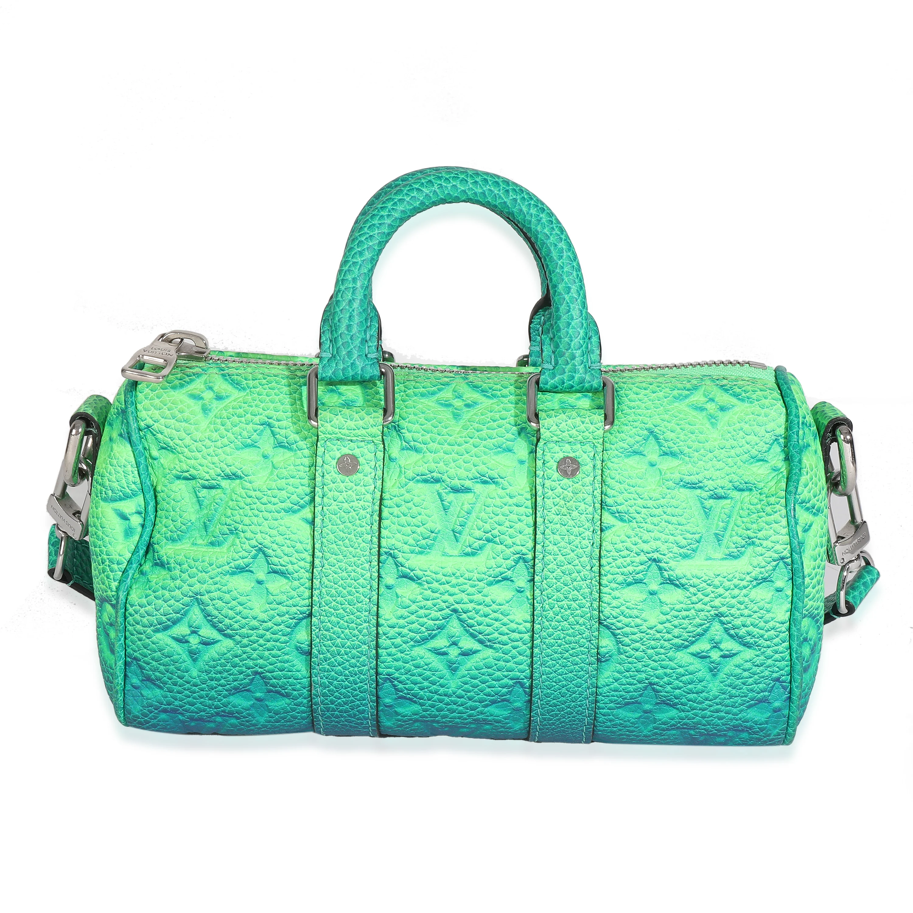 Bleu Vert Taurillon Illusion Keepall XS - Image 3