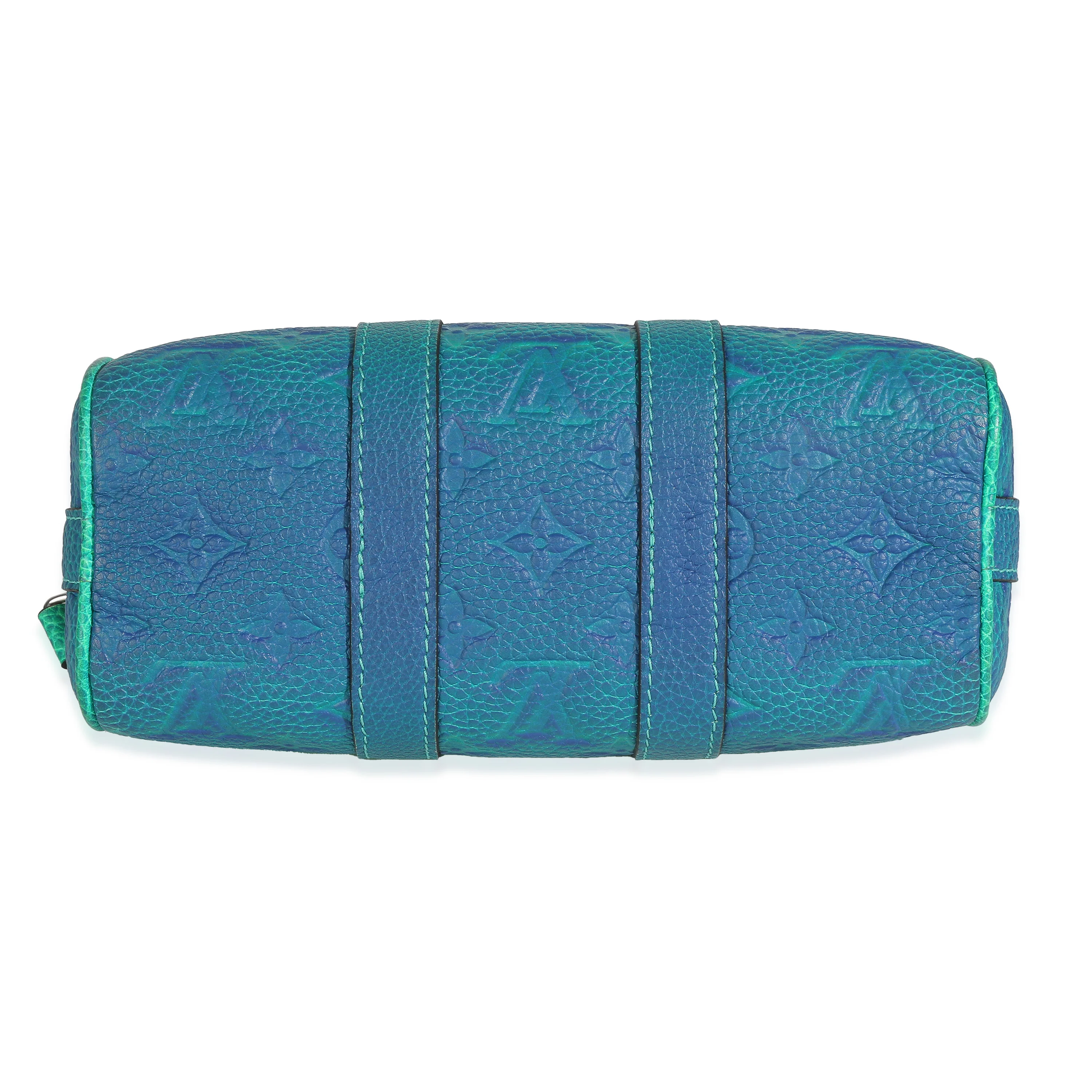 Bleu Vert Taurillon Illusion Keepall XS - Image 6