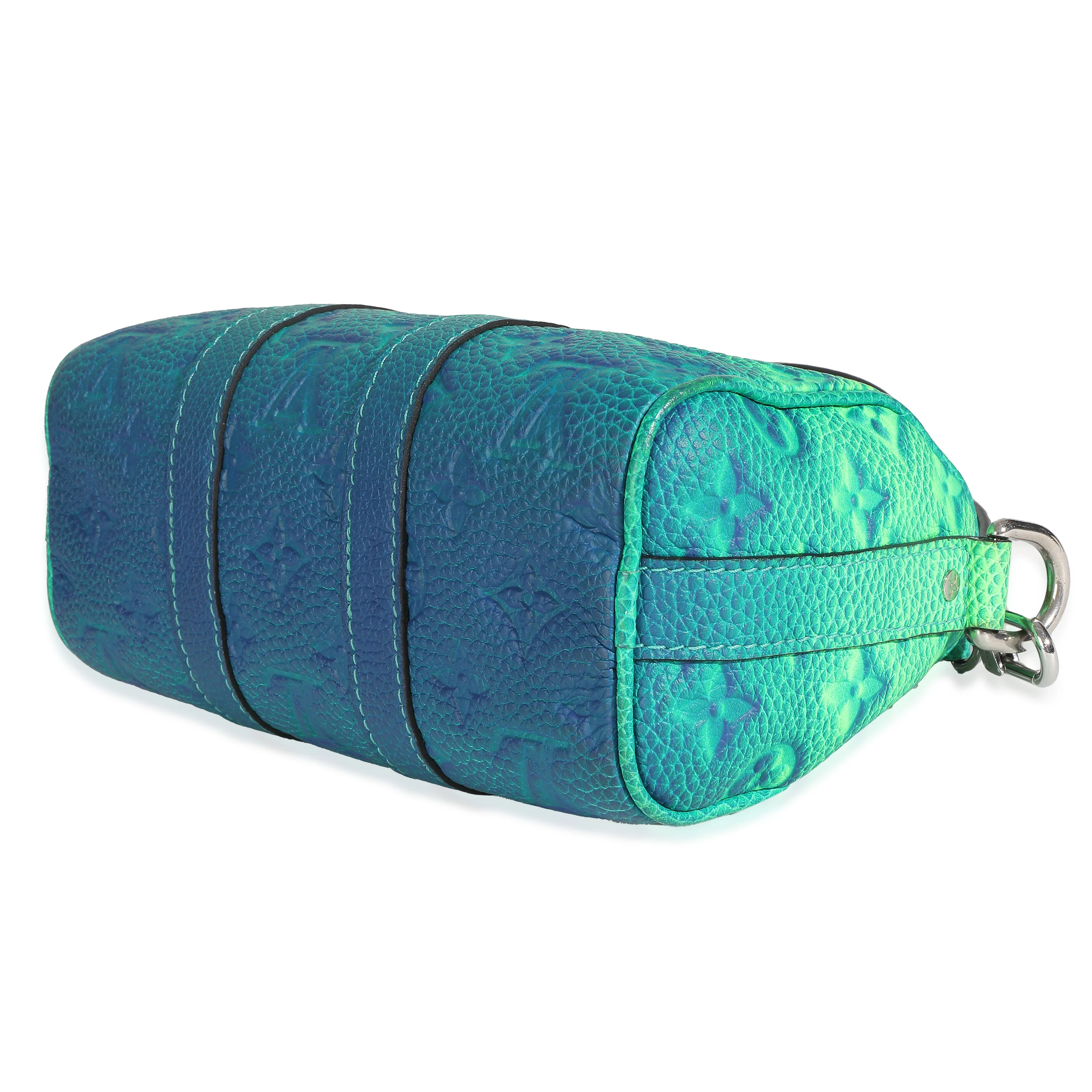 Bleu Vert Taurillon Illusion Keepall XS - Image 8