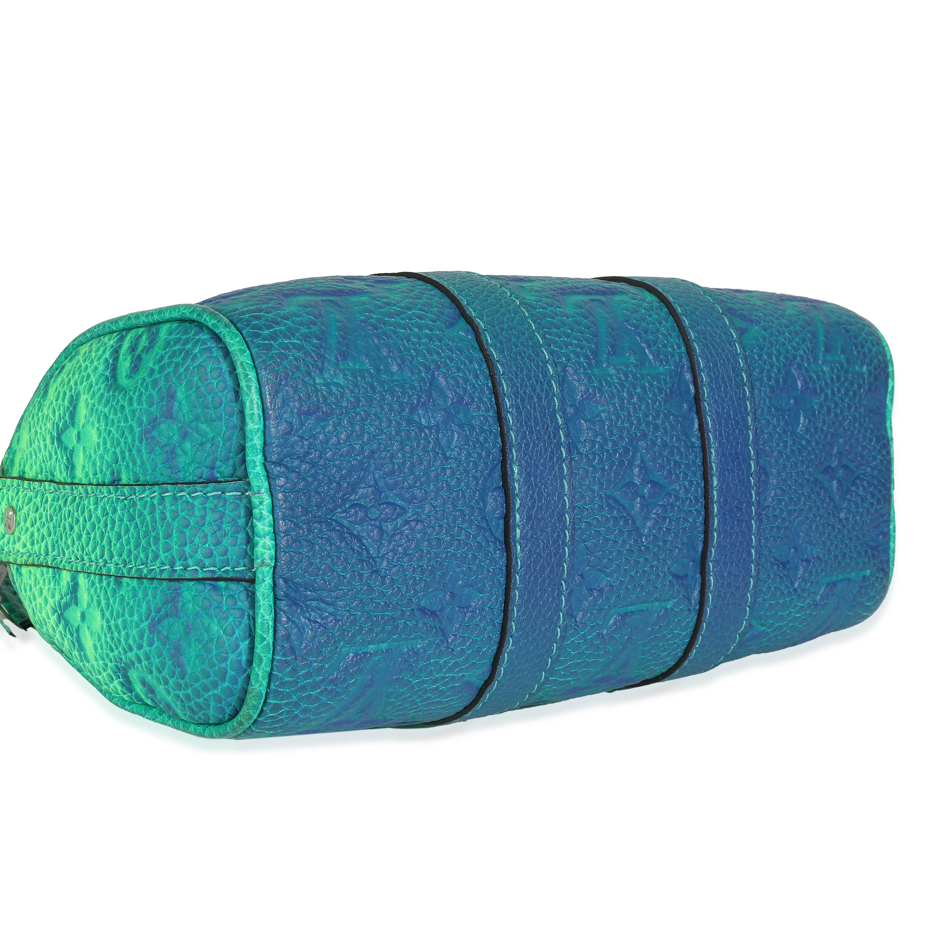 Bleu Vert Taurillon Illusion Keepall XS - Image 9