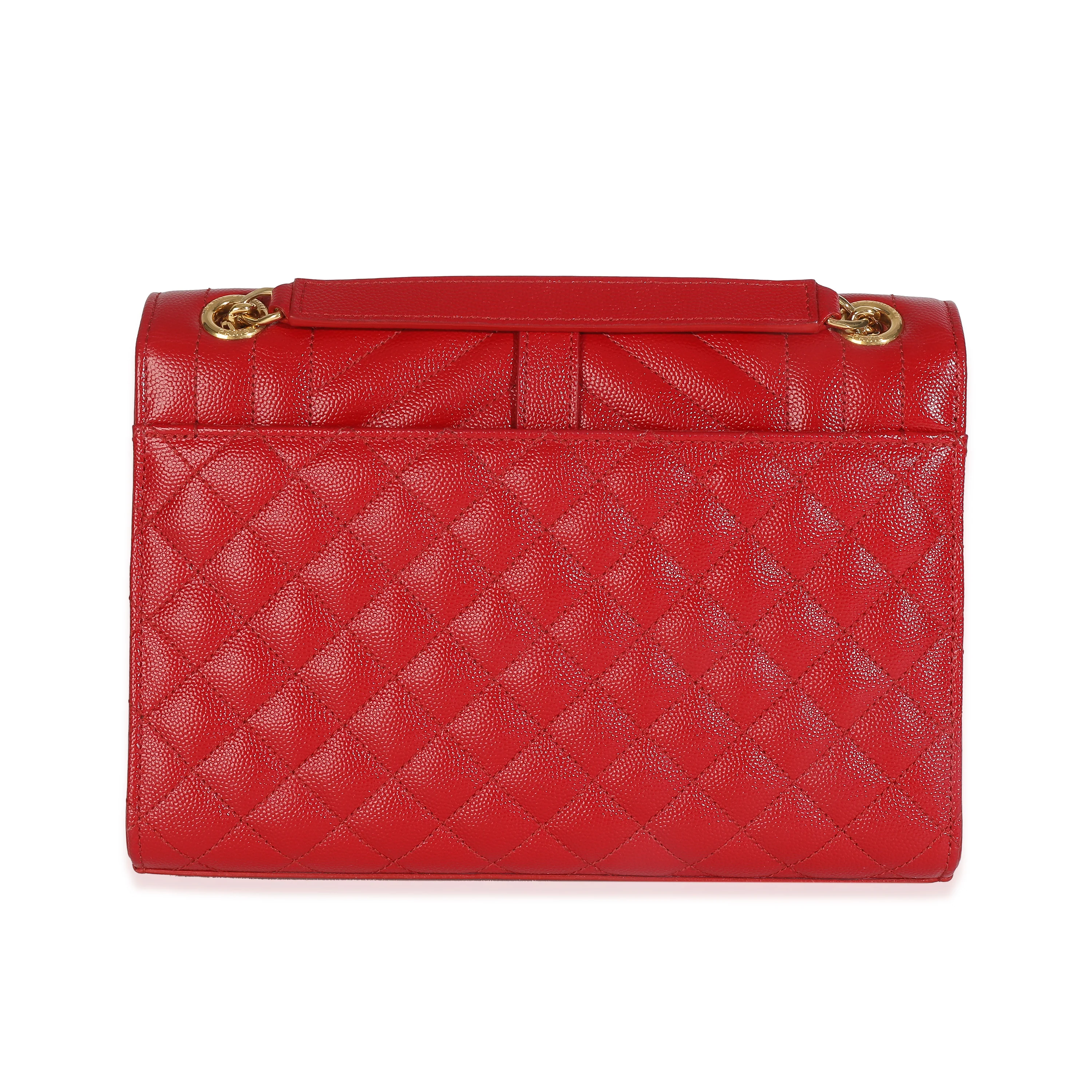 Red Monogram Matelasse Medium Envelope Chain Bag - Image 5