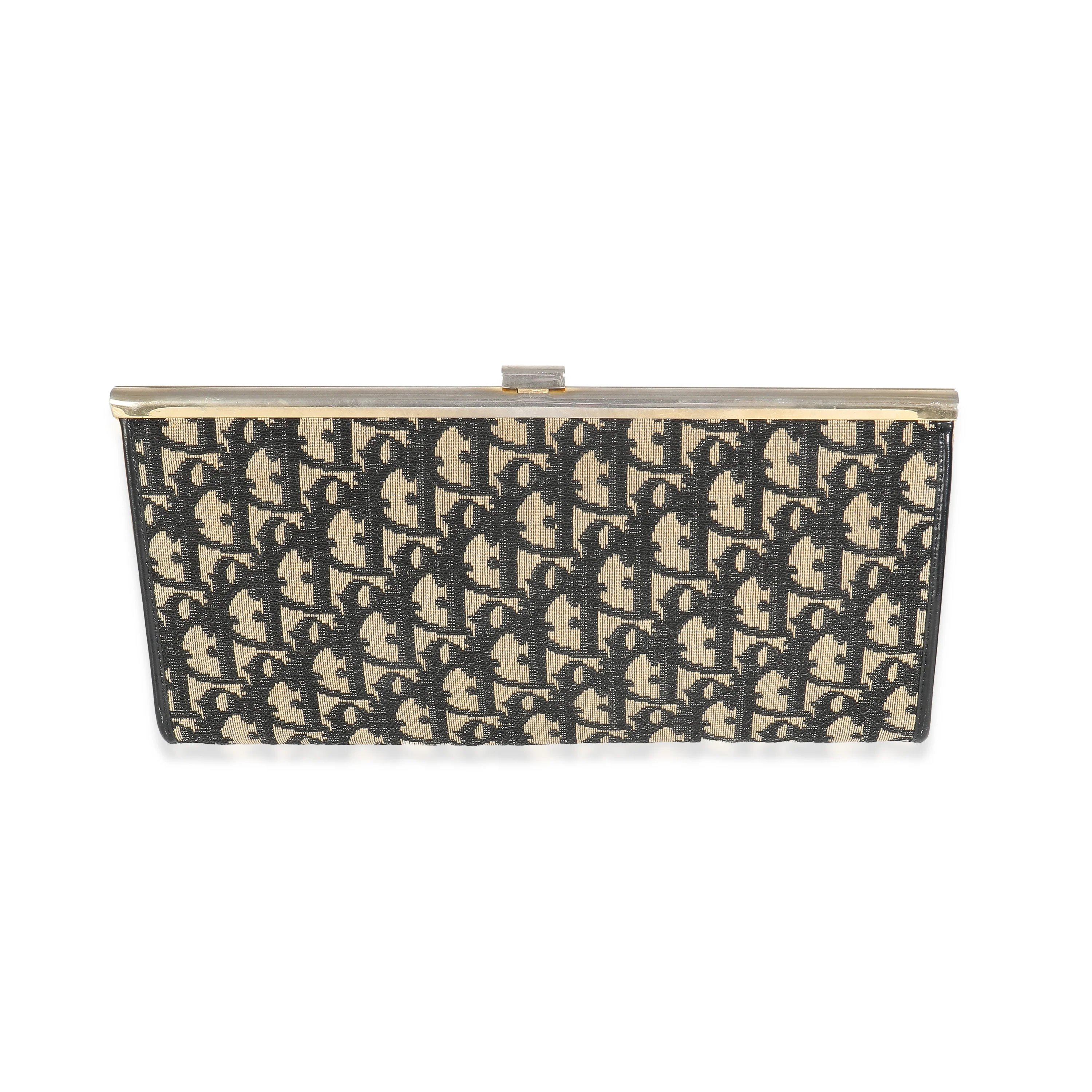 Vintage Oblique Jacquard Frame Clutch - Image 4