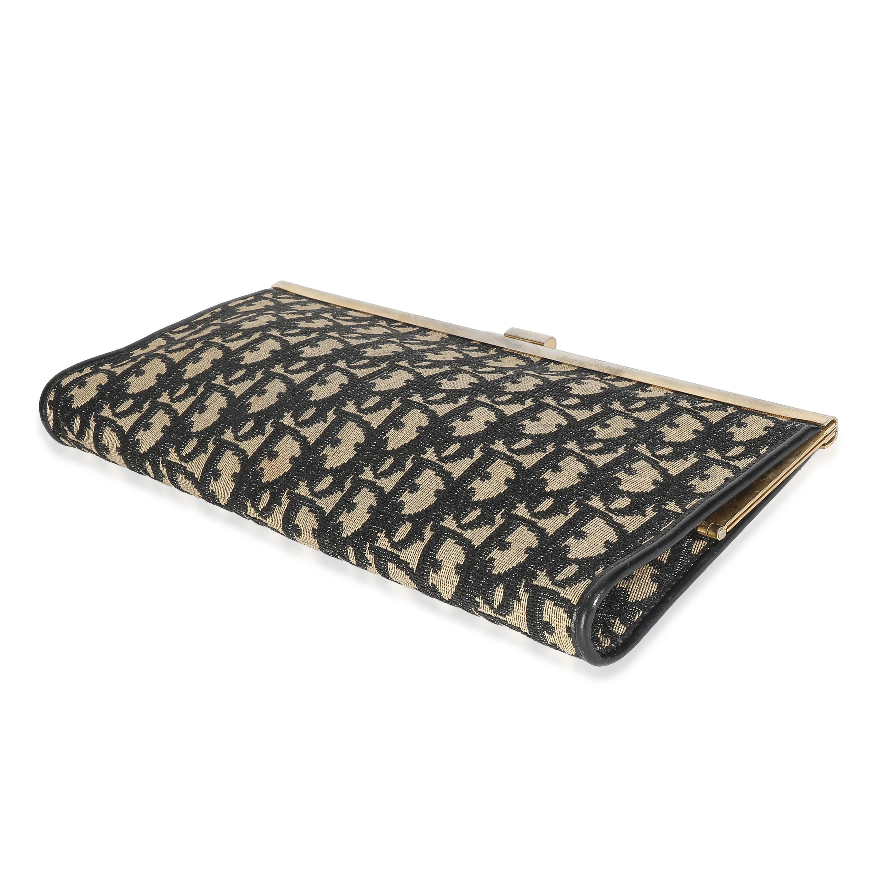 Vintage Oblique Jacquard Frame Clutch - Image 7