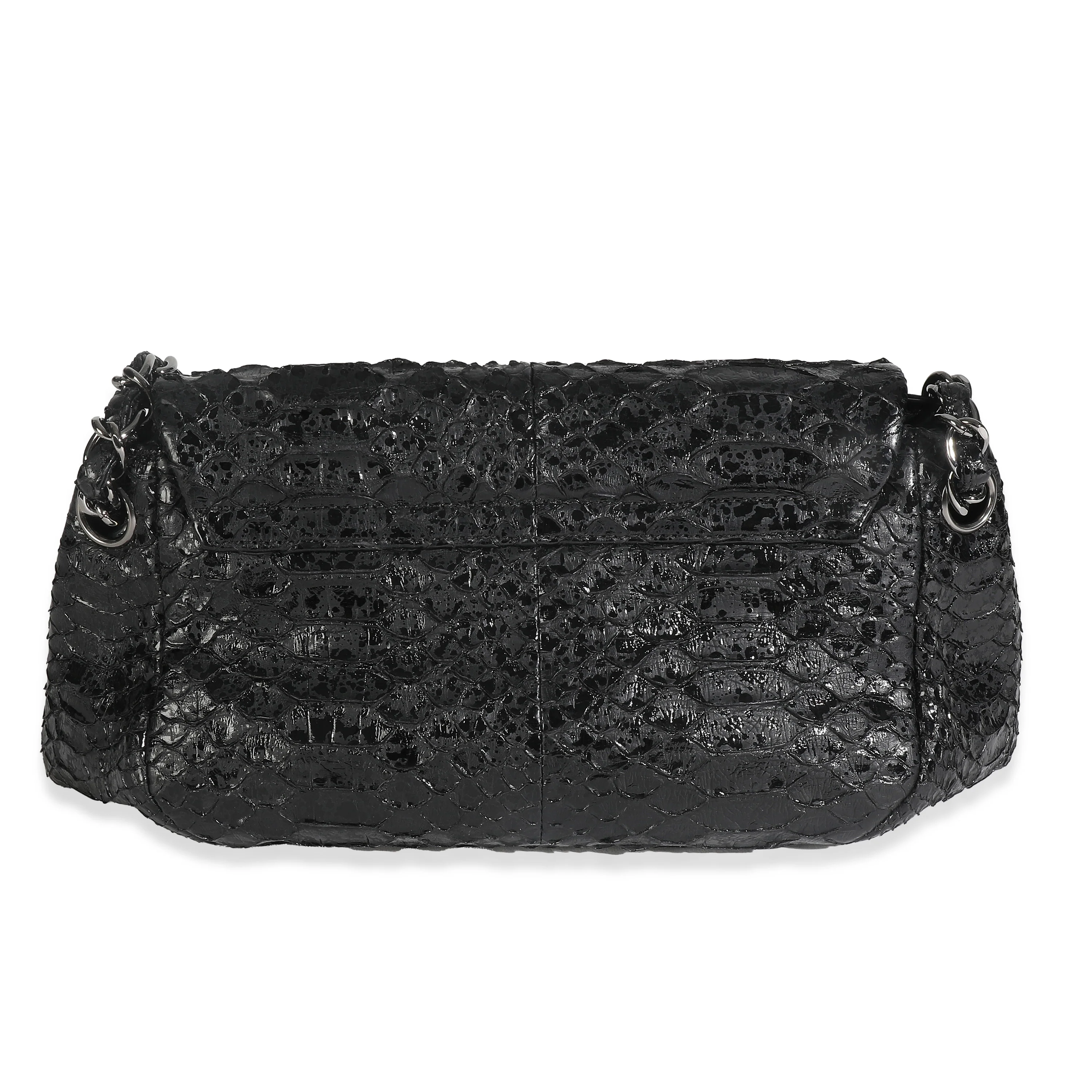 Black Python Sensual CC Small Accordion Flap Bag - Image 4