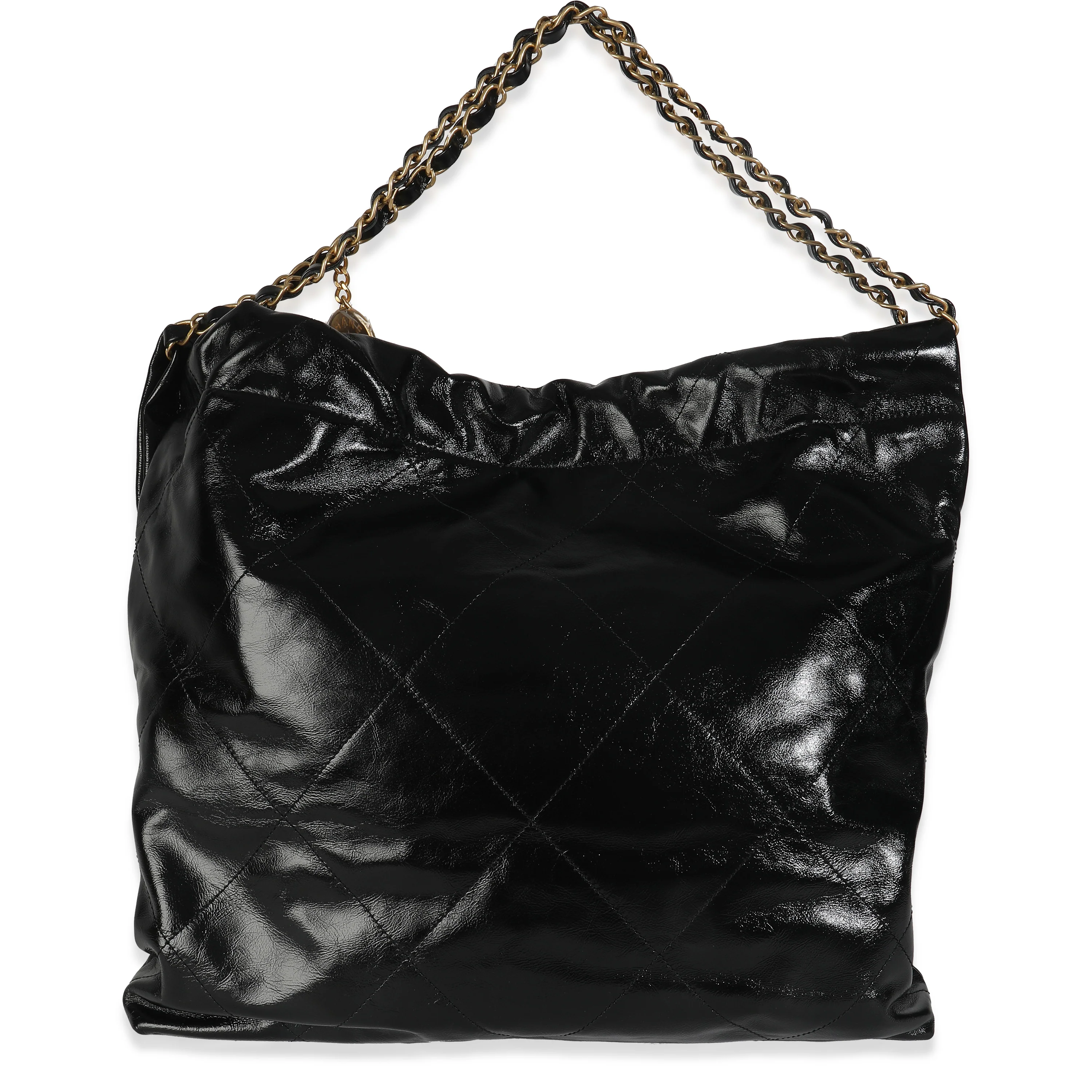 Black Quilted Chanel 22 Hobo - Image 4