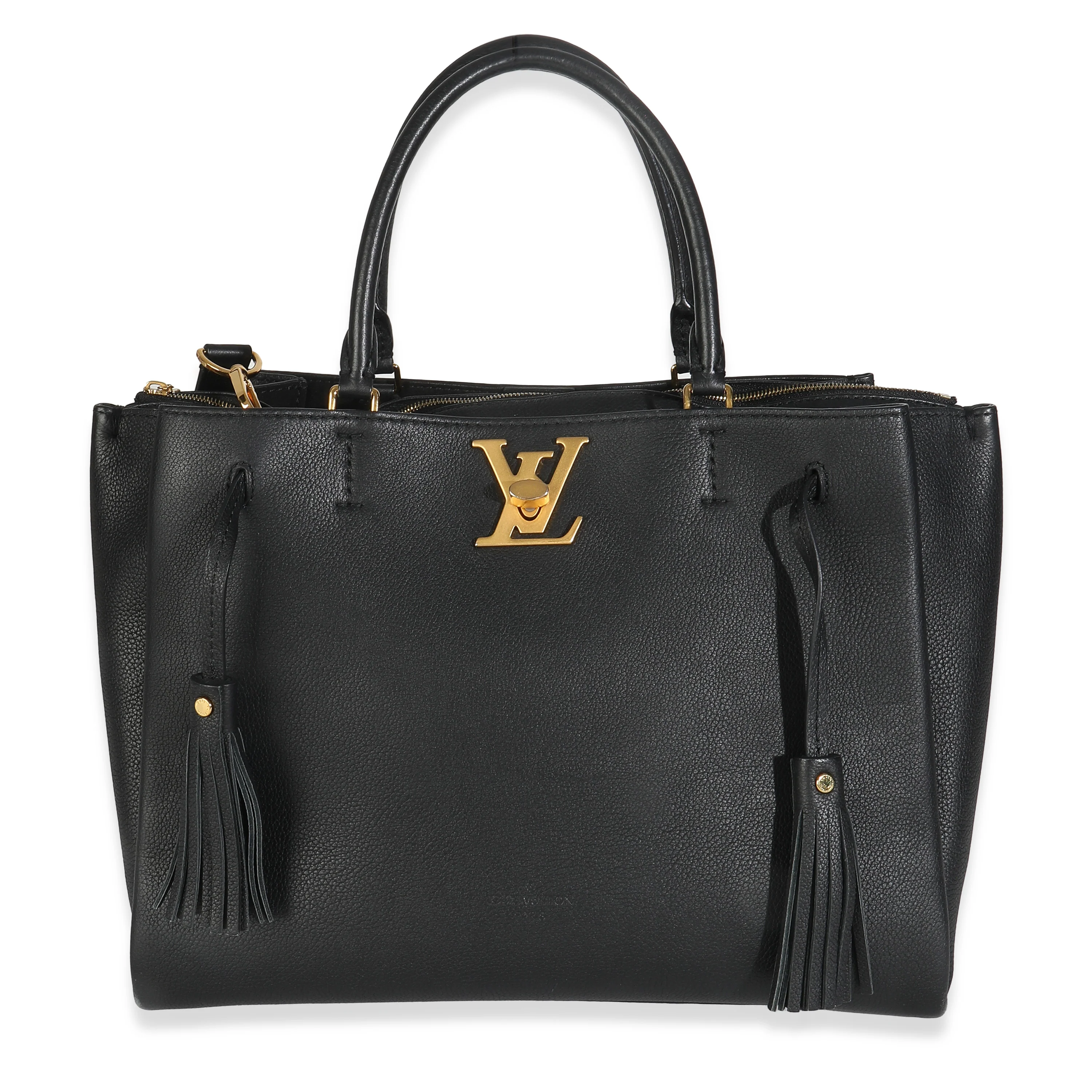 Black Calfskin Lockmeto Bag