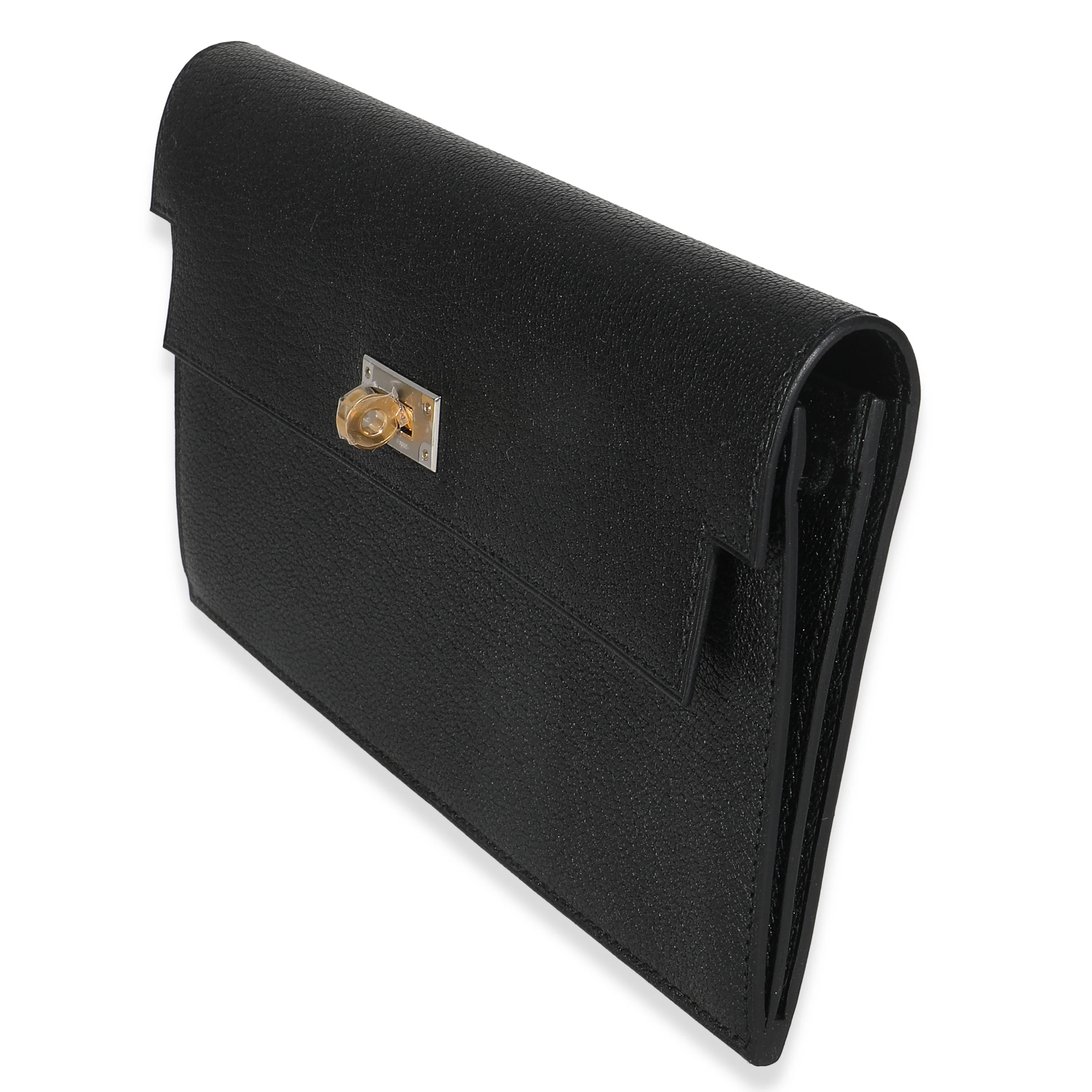 Black Chevre Chamkila Kelly Pocket Long Wallet EHW - Image 2