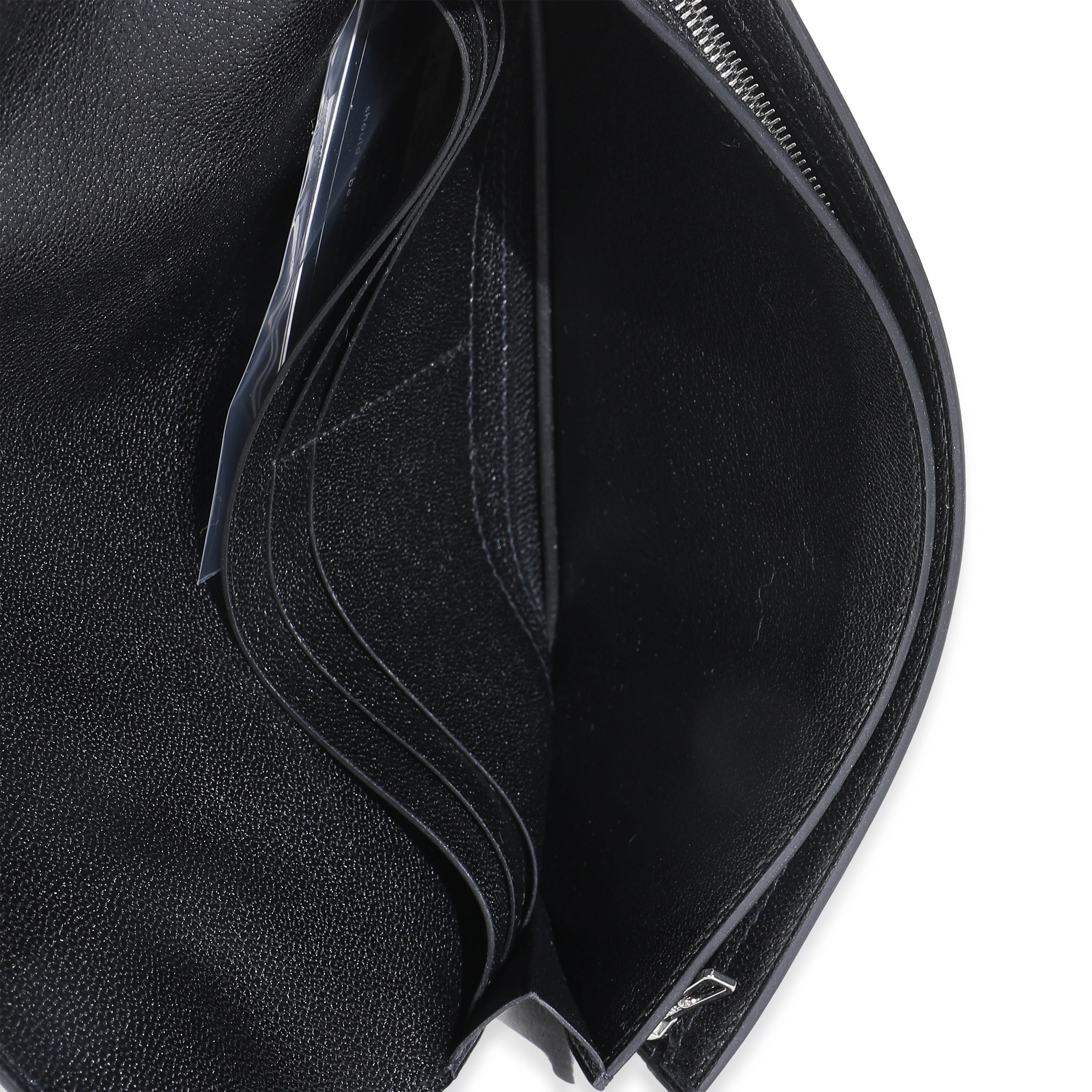 Black Chevre Chamkila Kelly Pocket Long Wallet EHW - Image 8
