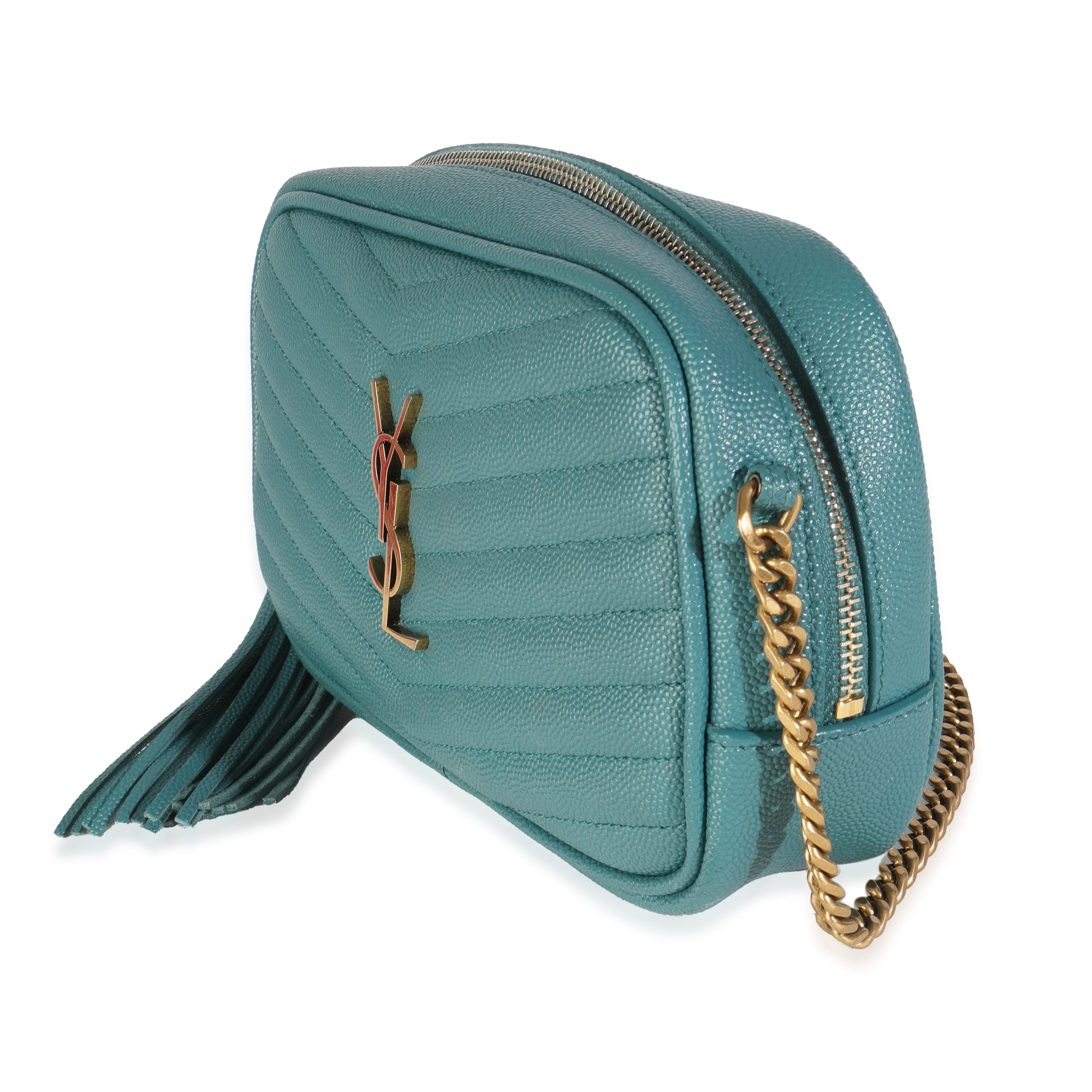 Blue Vert Grain De Poudre Matelasse Monogram Mini Lou Camera Bag - Image 3