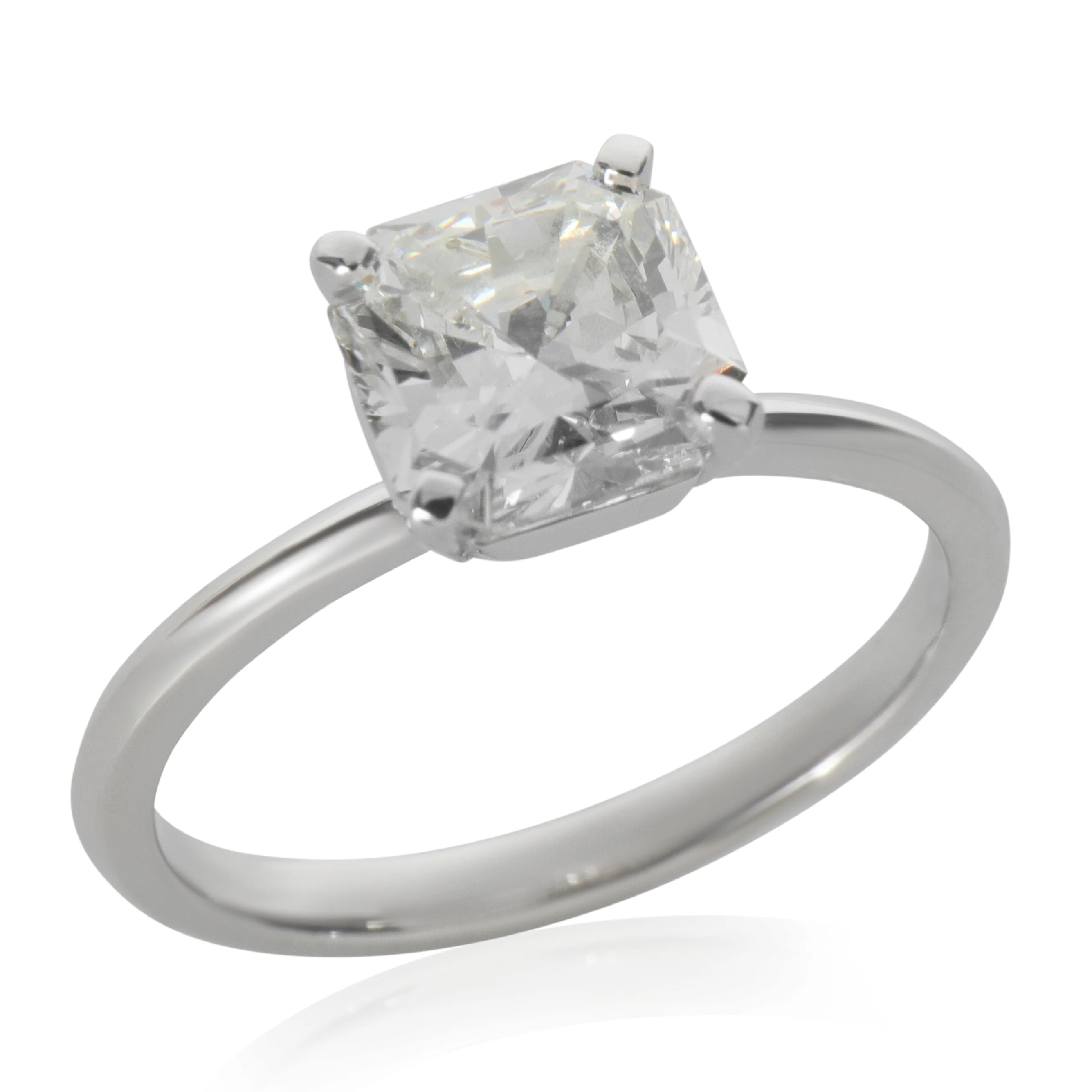 1.61 ct Square Cut Diamond Tiffany True Engagement Ring - Image 6