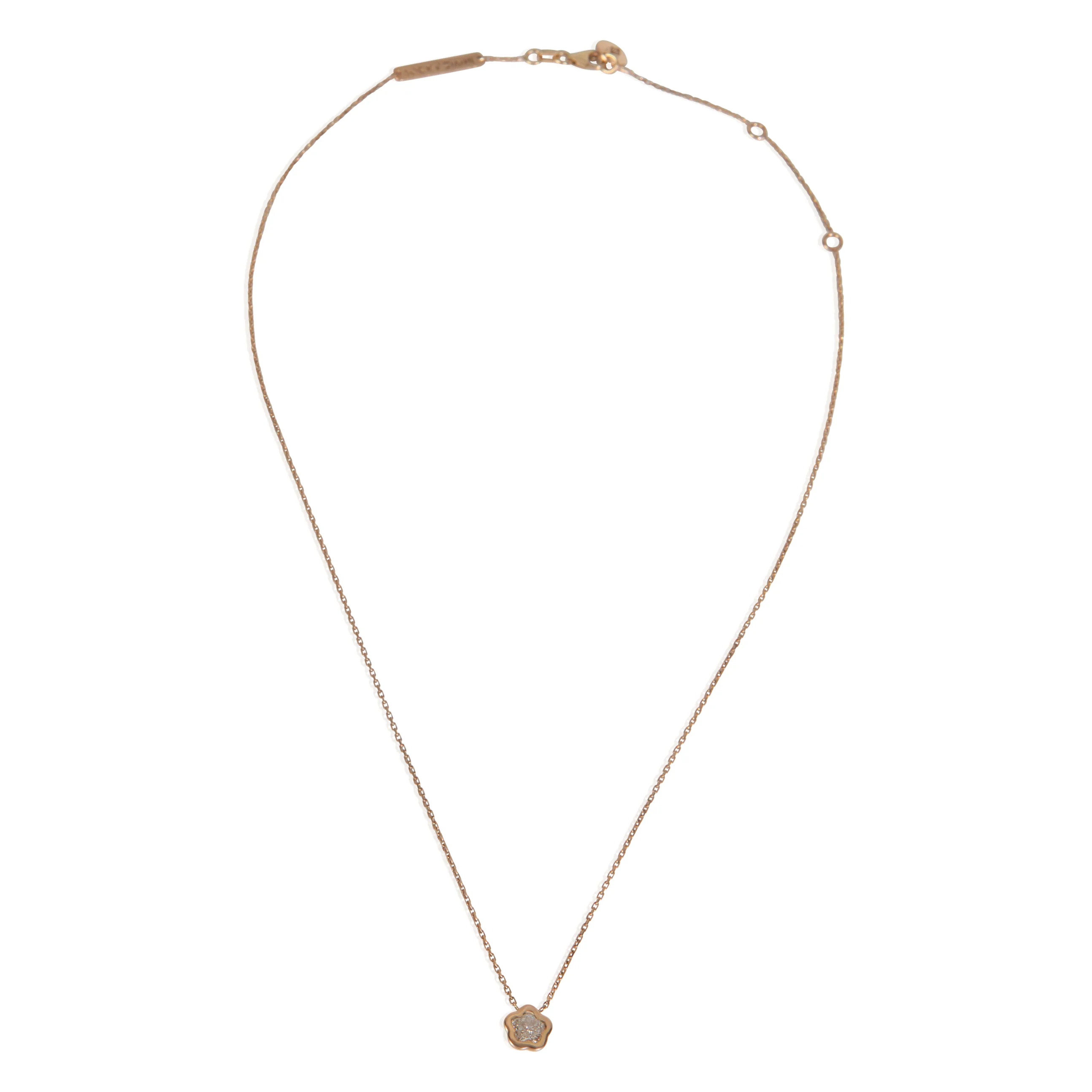 Rose Gold Diamond Flower Pendant - Image 3