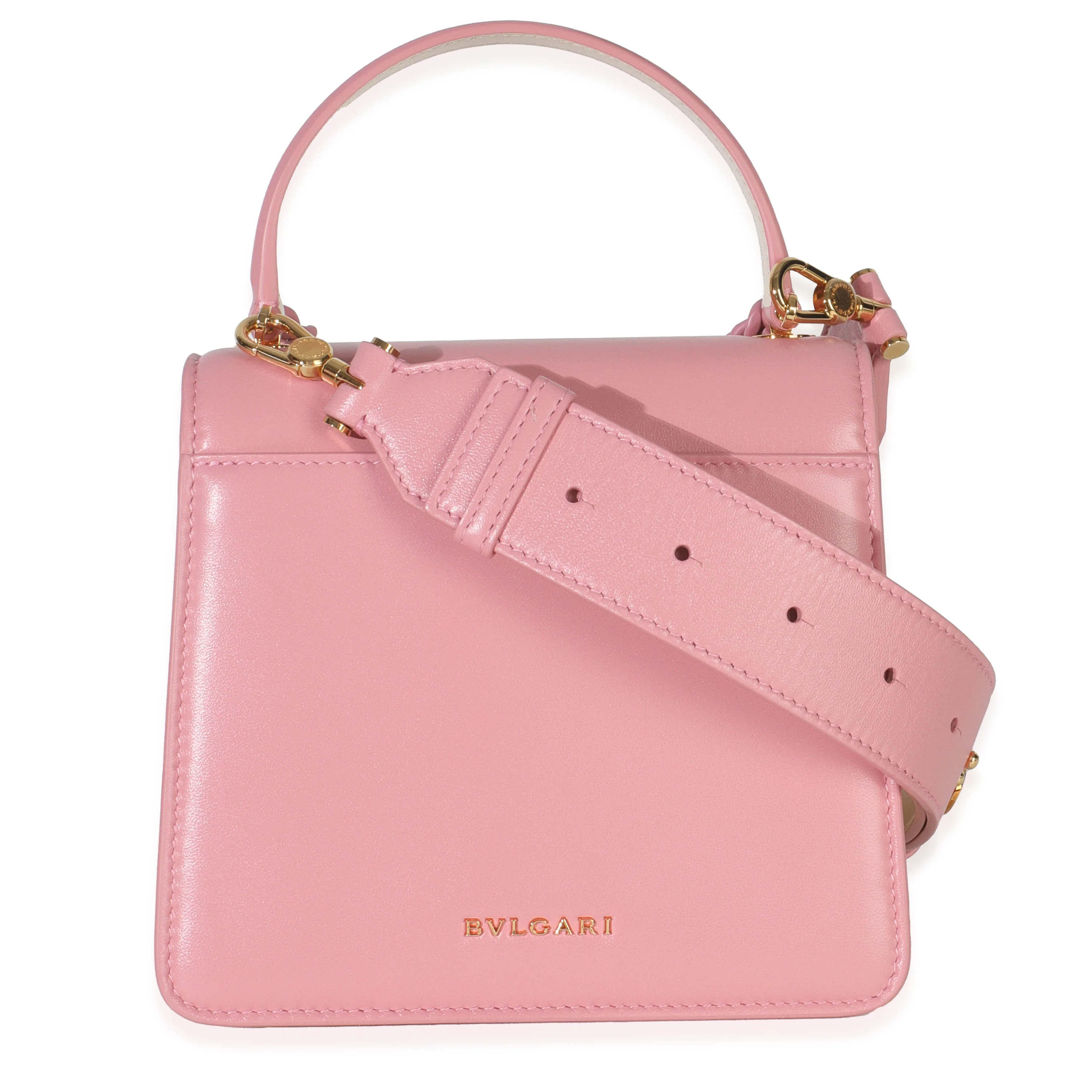 Bvlgari Pink Calfskin Serpenti Forever Top Handle Bag - Image 4