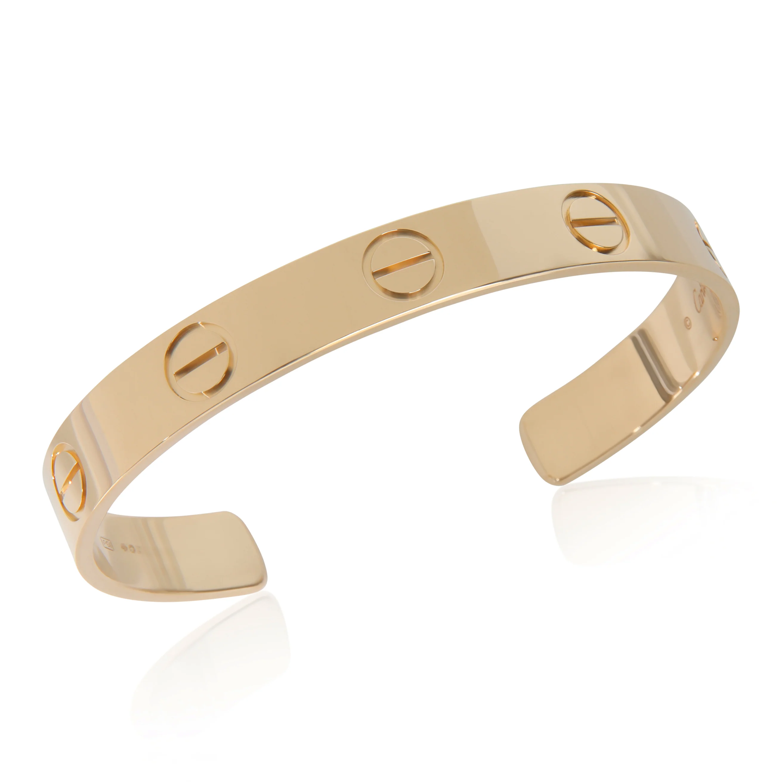 Yellow Gold  Large Model Love Cuff Bracelet - Image 4