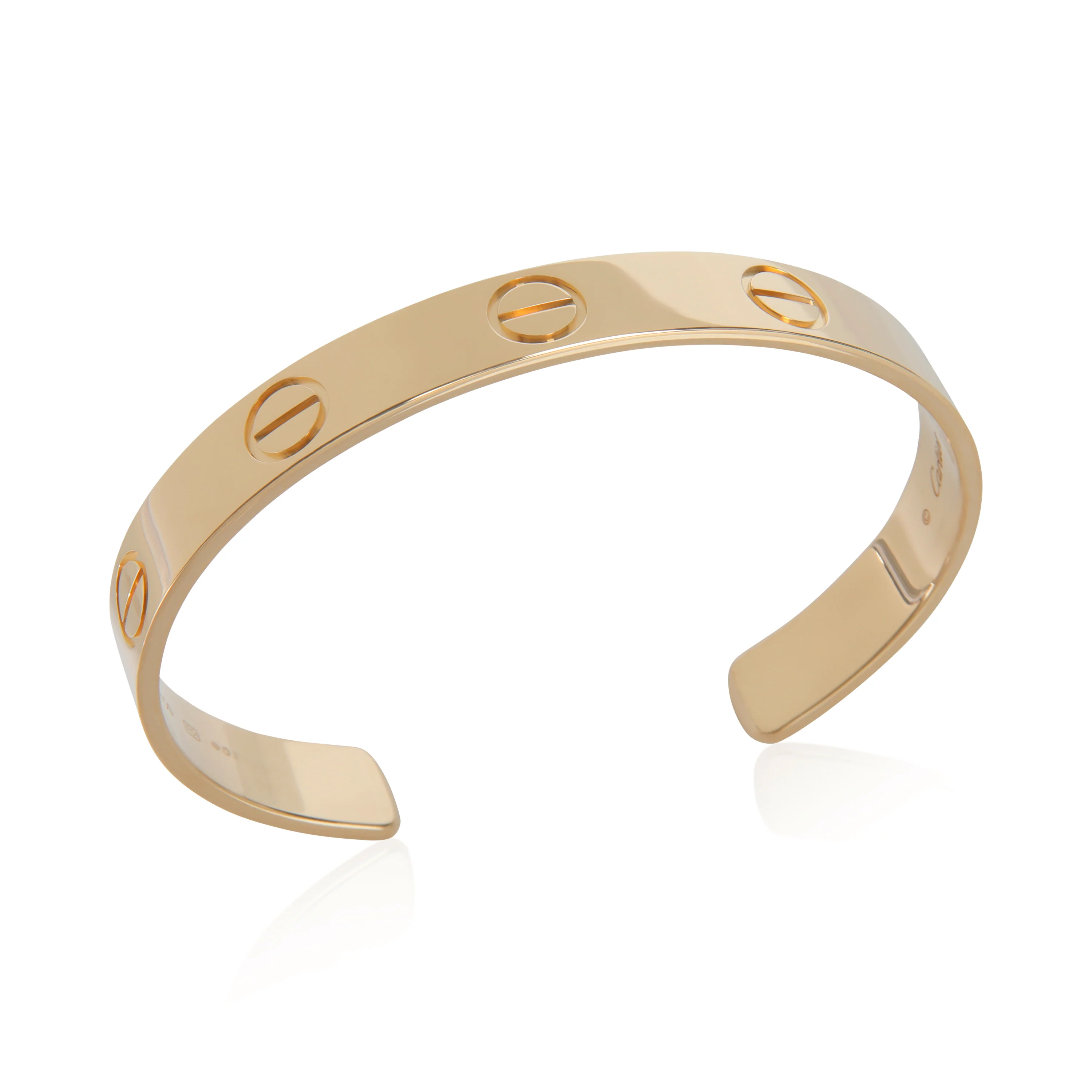 Yellow Gold  Large Model Love Cuff Bracelet - Image 7