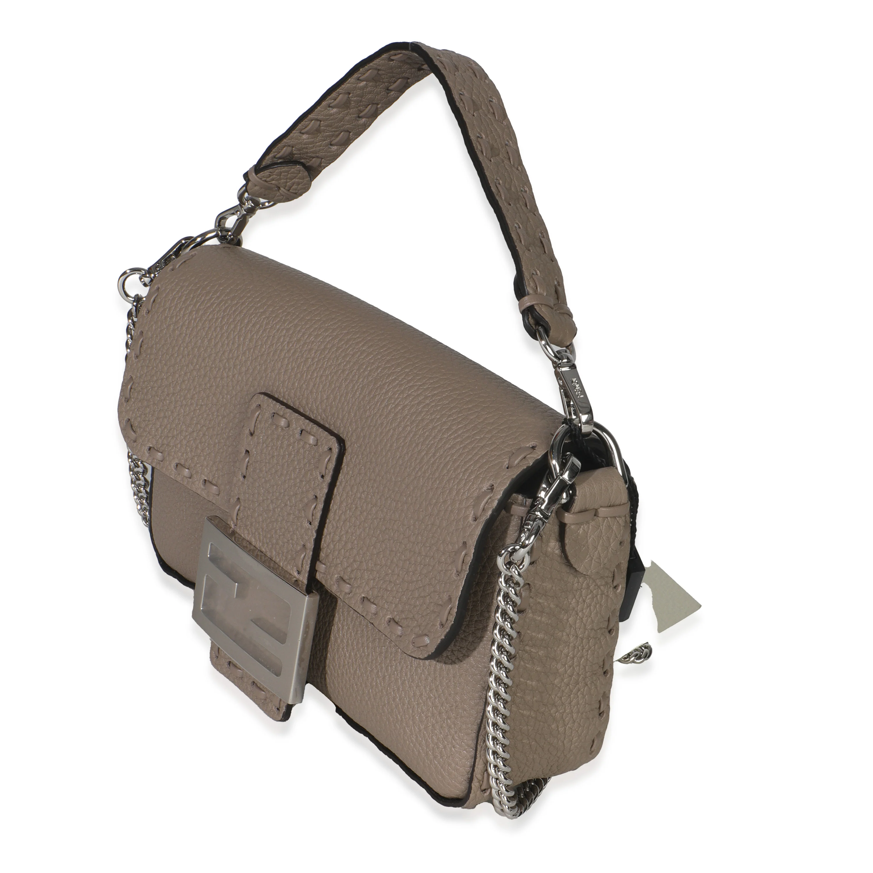 Dove Gray Cuoio Romano Calfskin Mini Selleria Baguette Bag - Image 2