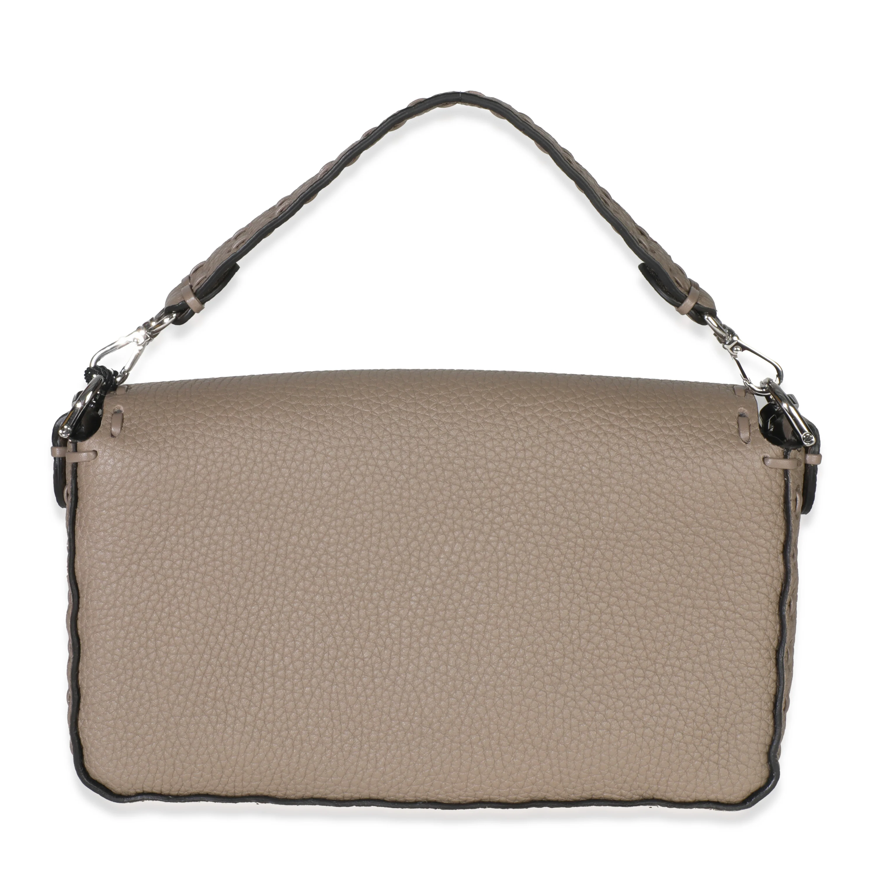 Dove Gray Cuoio Romano Calfskin Mini Selleria Baguette Bag - Image 4