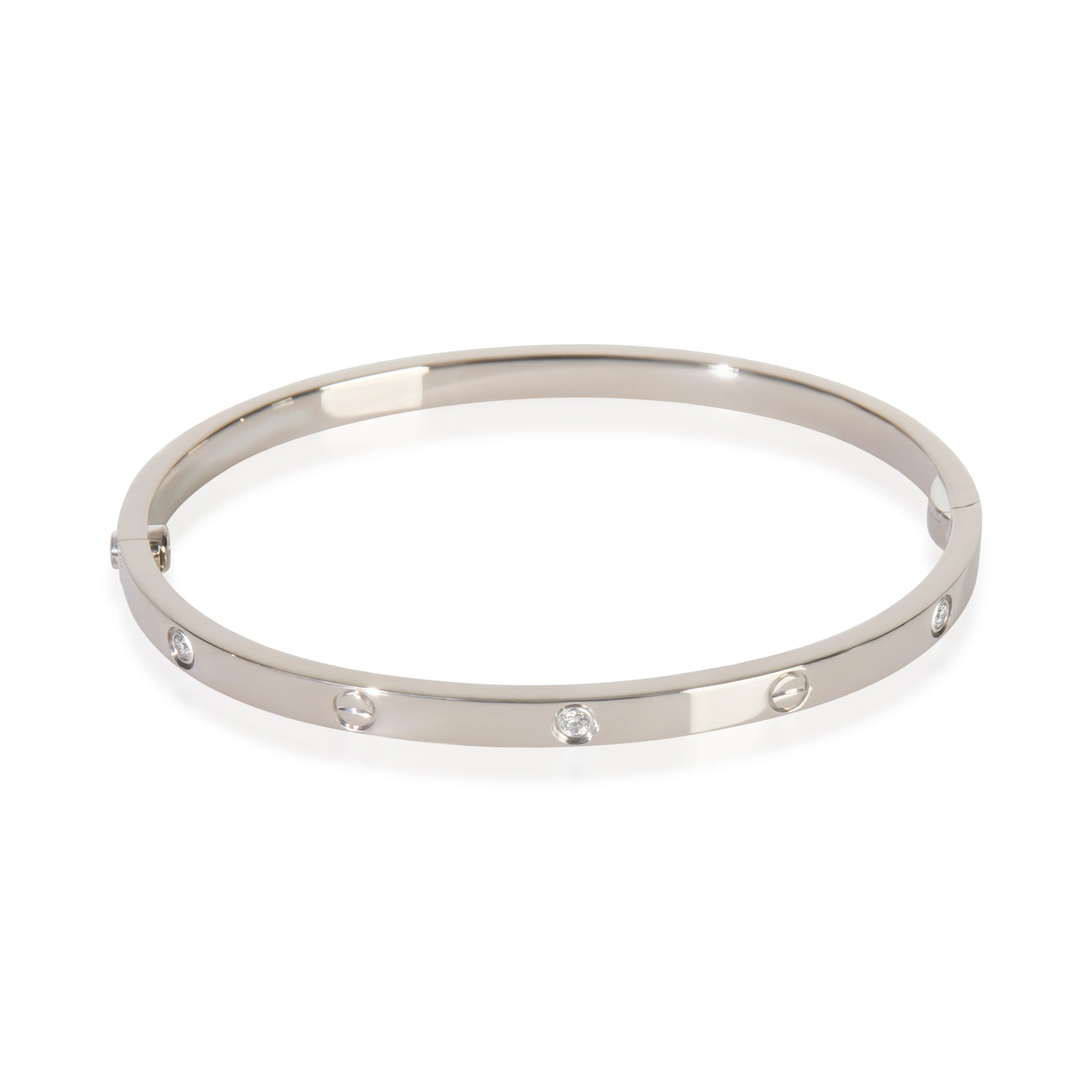 White Gold Diamond Small Model Love Bracelet - Image 3
