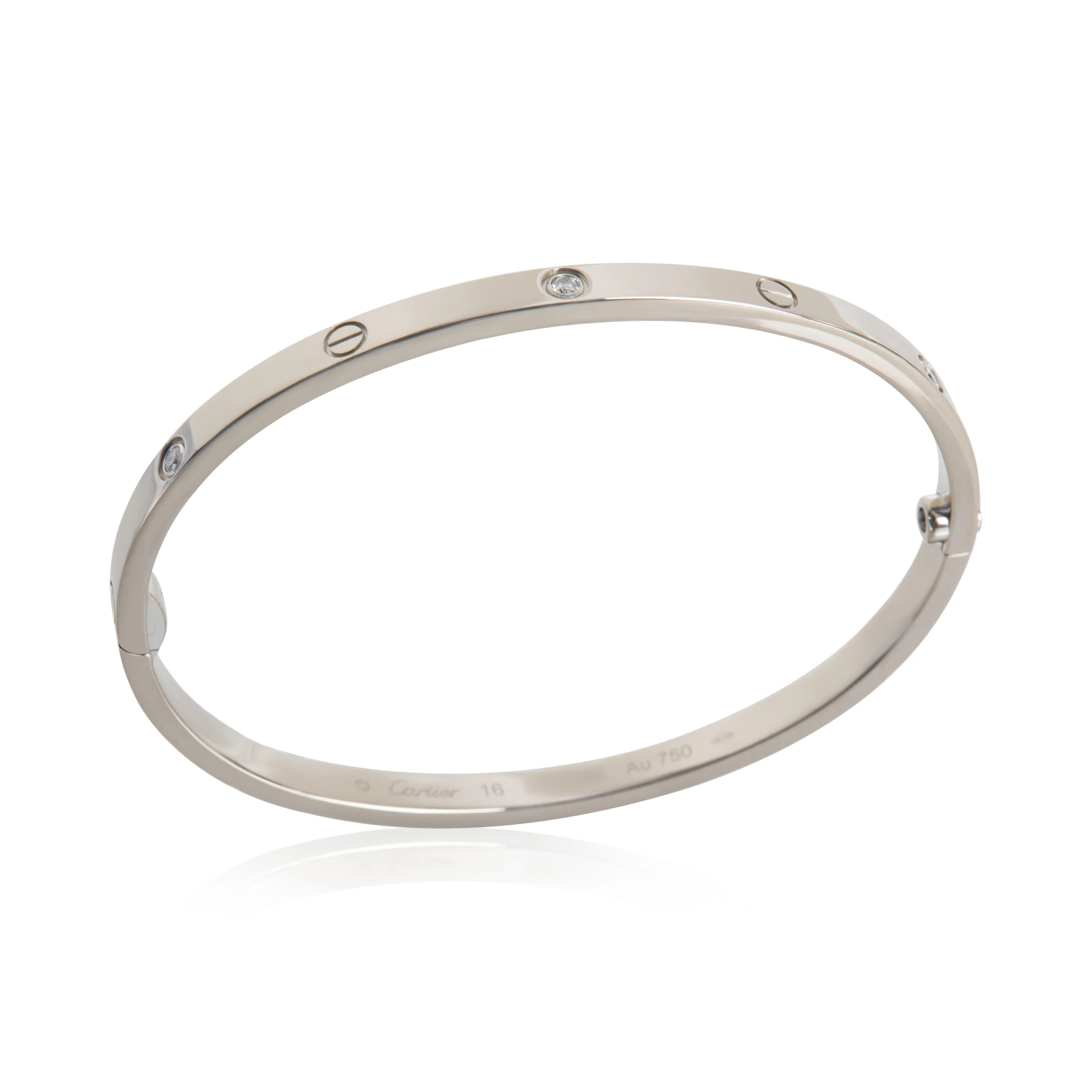 White Gold Diamond Small Model Love Bracelet - Image 4