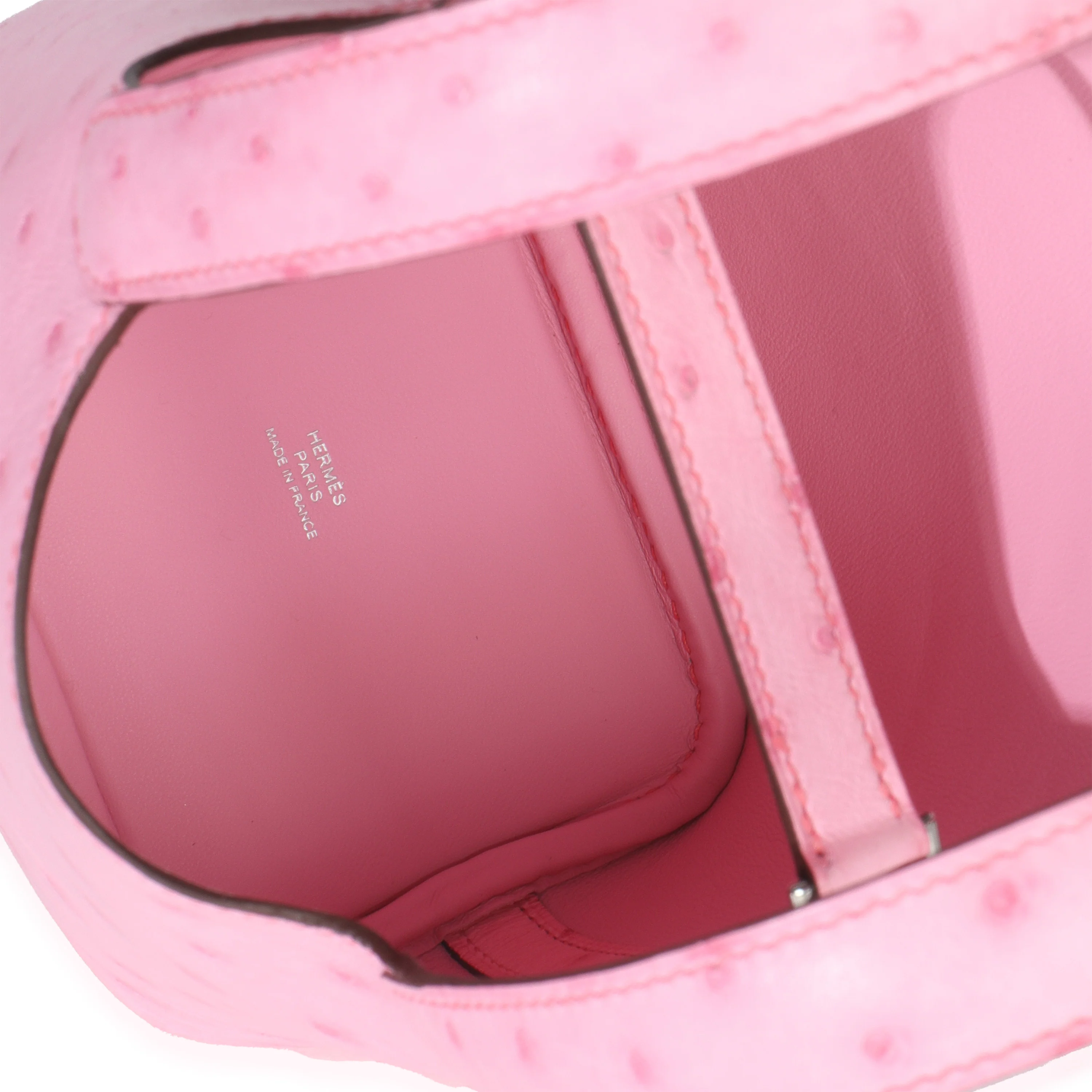 Bubblegum Pink Ostrich Micro Picotin Lock 14 PHW - Image 8