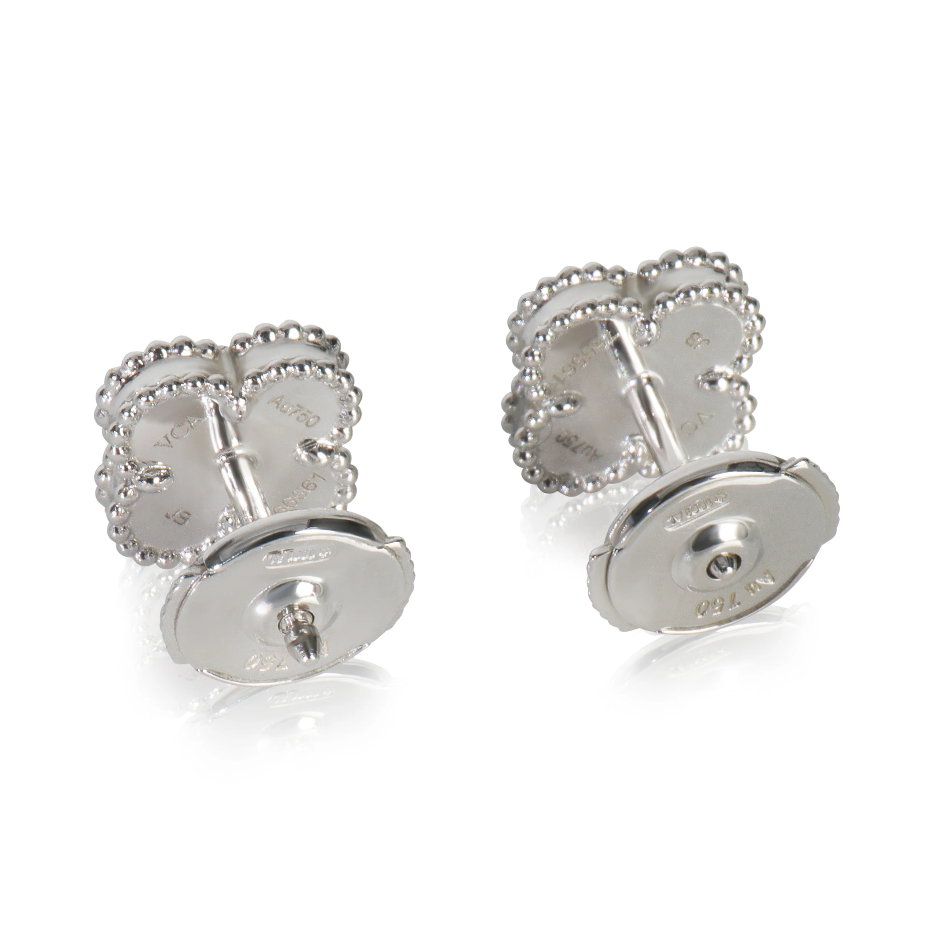 Yellow Gold Turquoise Sweet Alhambra Earrings - Image 3