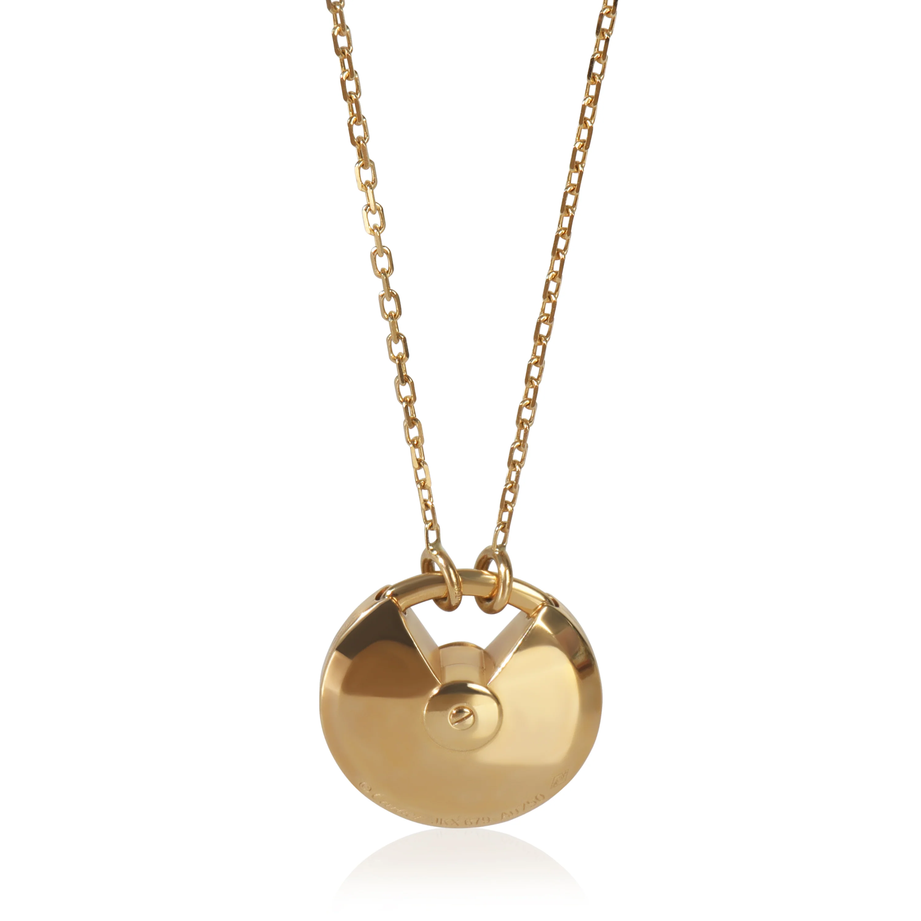 Yellow Gold Mother Of Pearl and Diamond Amulette de Cartier Necklace - Image 2