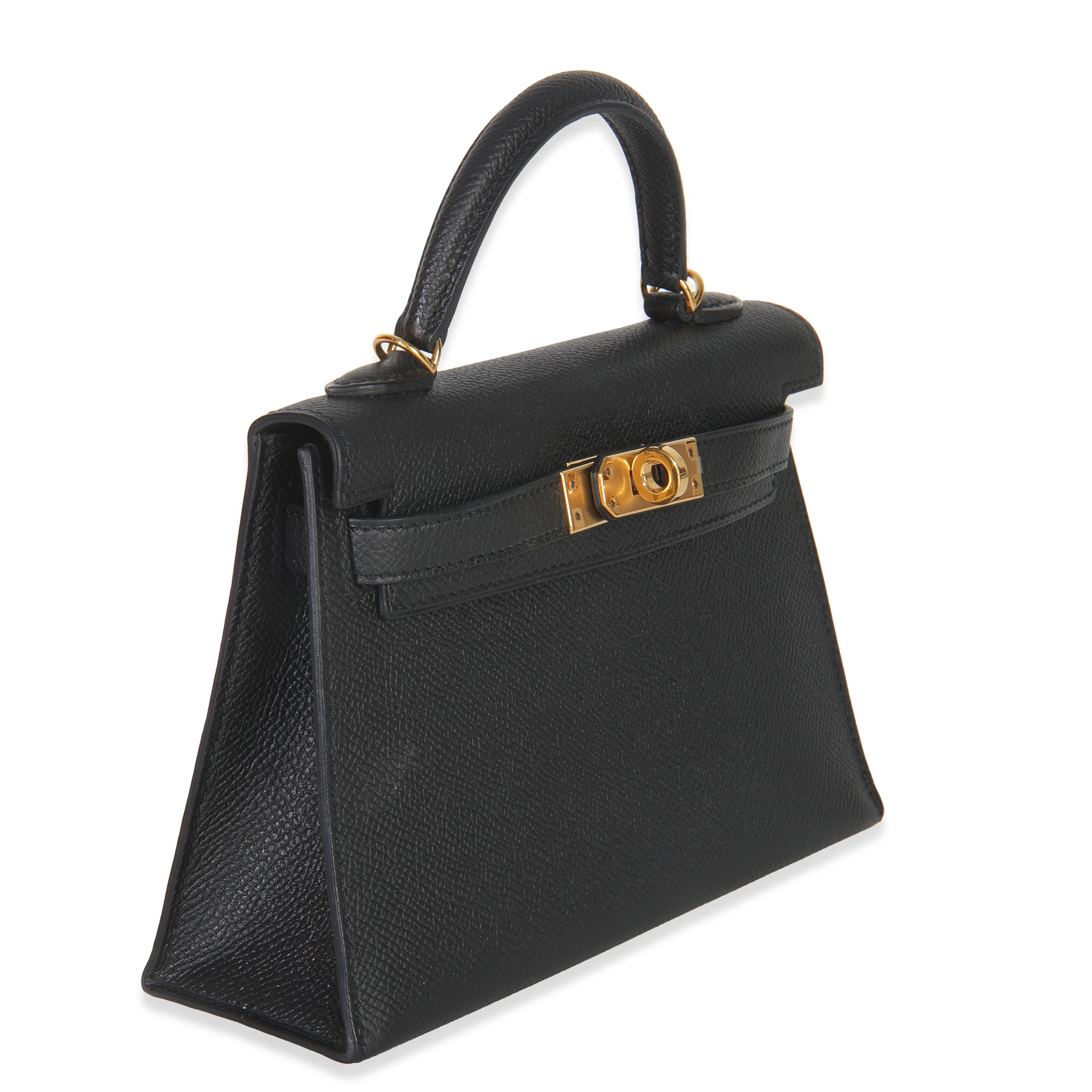 Black Epsom Sellier Mini Kelly II 20 GHW - Image 4