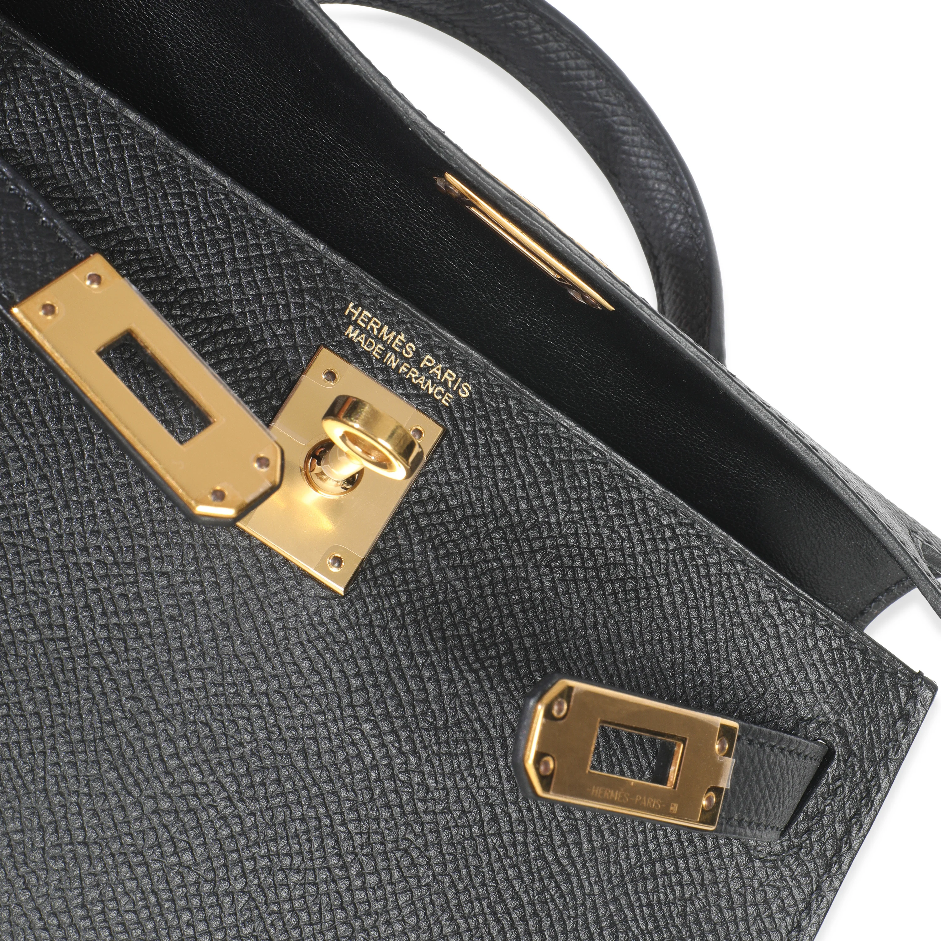 Black Epsom Sellier Mini Kelly II 20 GHW - Image 9