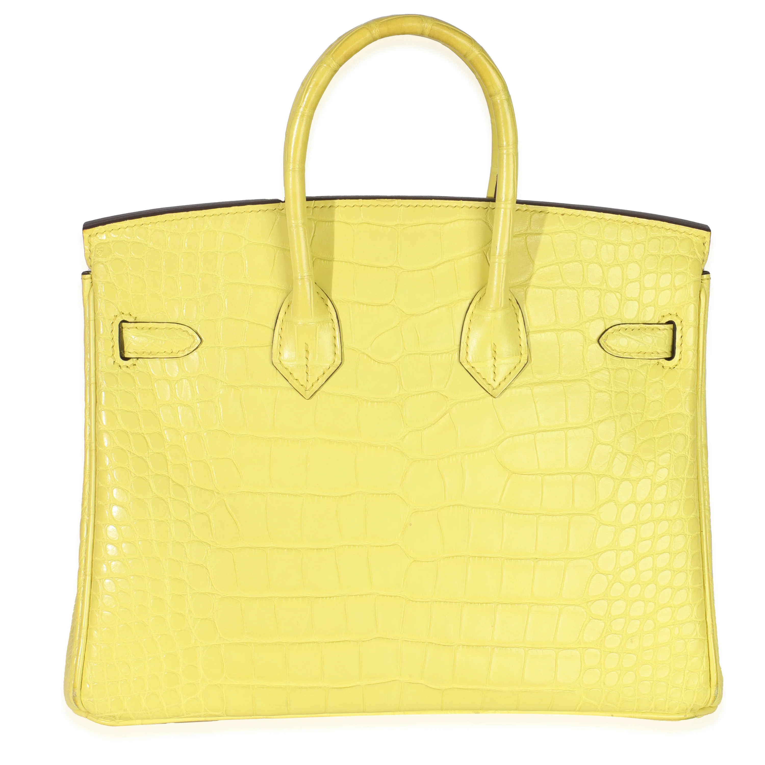 Lime Mississippiensis Matte Alligator Birkin 25 PHW - Image 4