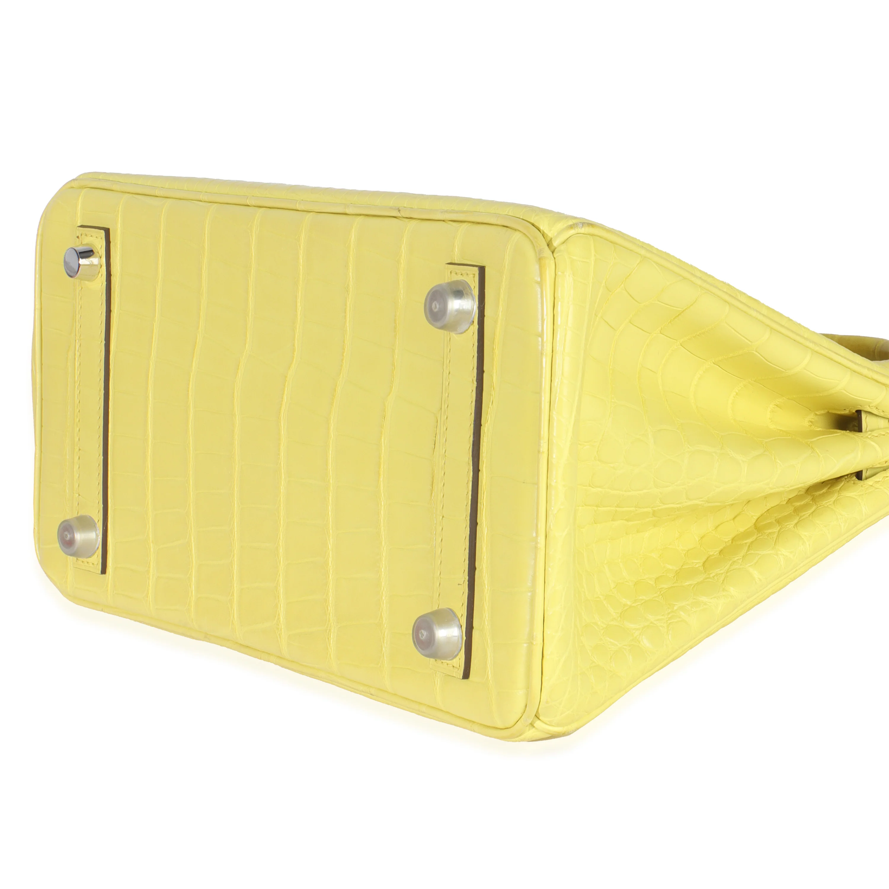 Lime Mississippiensis Matte Alligator Birkin 25 PHW - Image 7