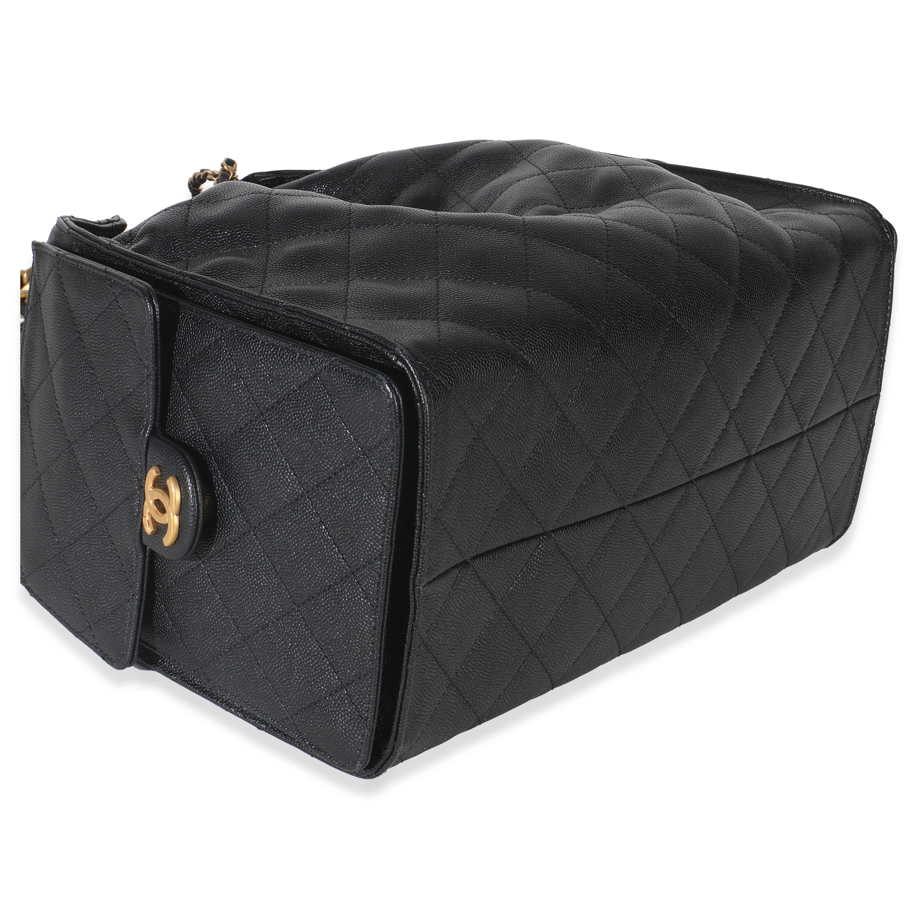 Black Quilted Caviar Medium Chanel 25 Hobo Handbag - Image 6