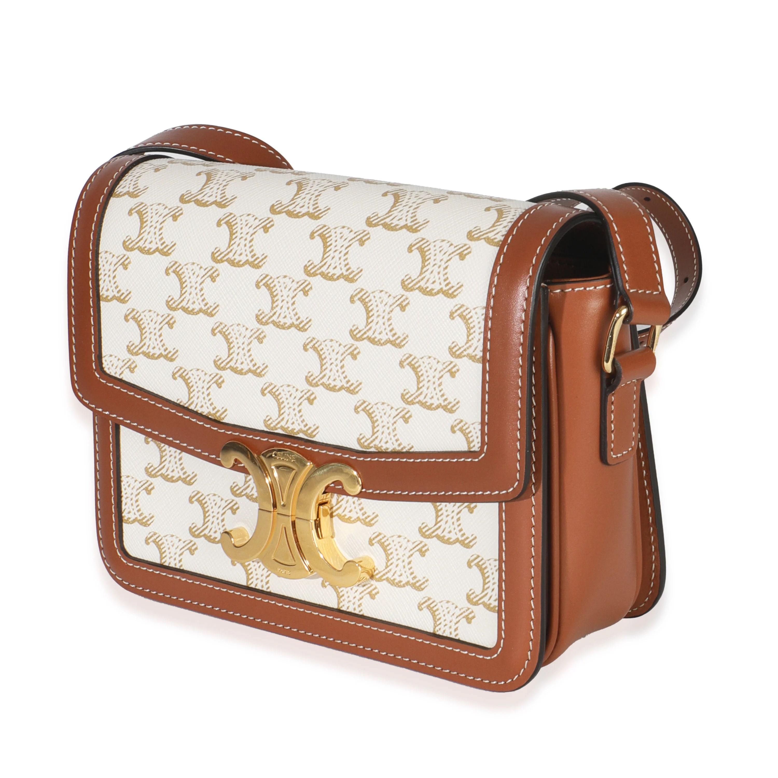 White Calfskin Triomphe Canvas Teen Triomphe - Image 2