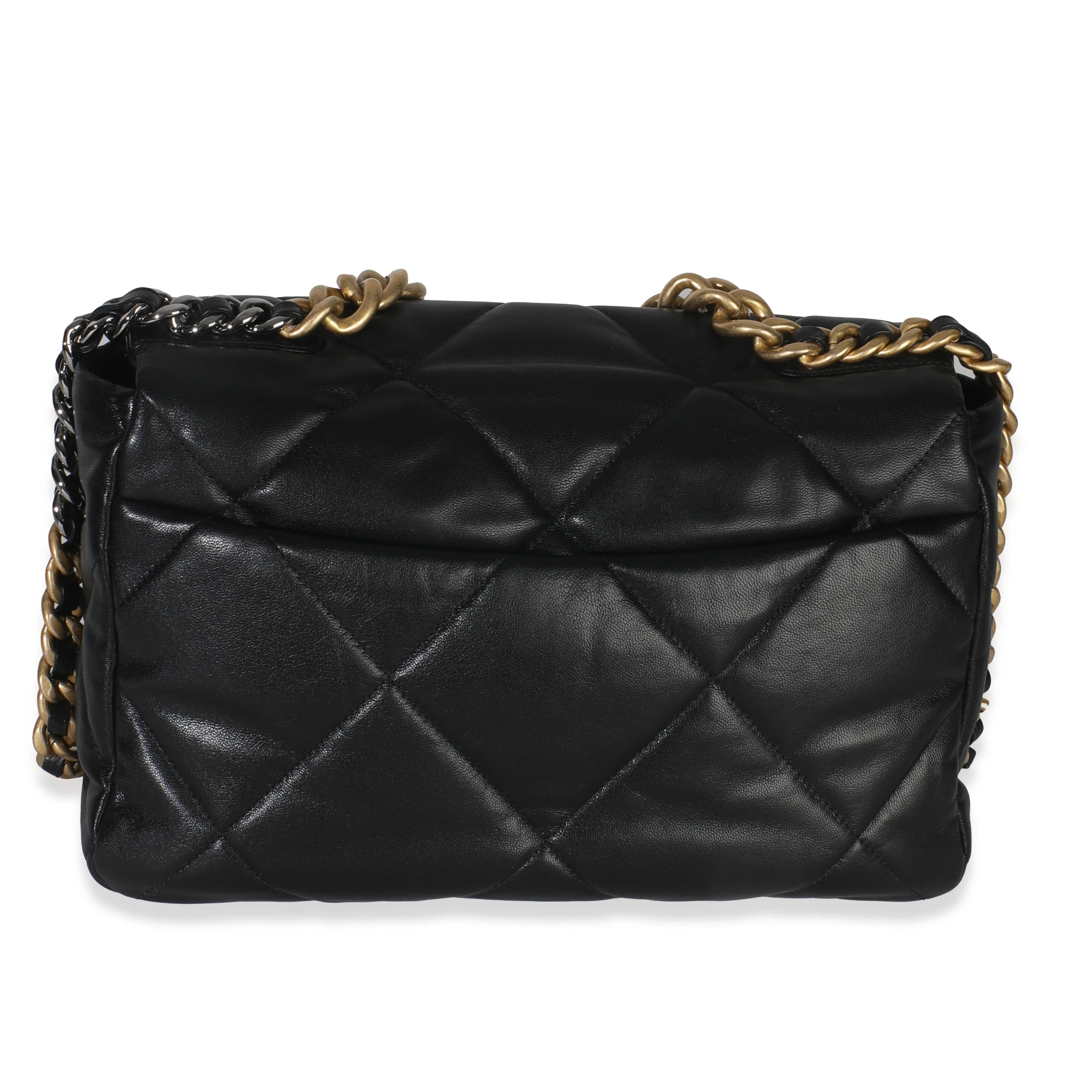 20A Black Quilted Lambskin Large Chanel 19 Flap Bag - Image 4