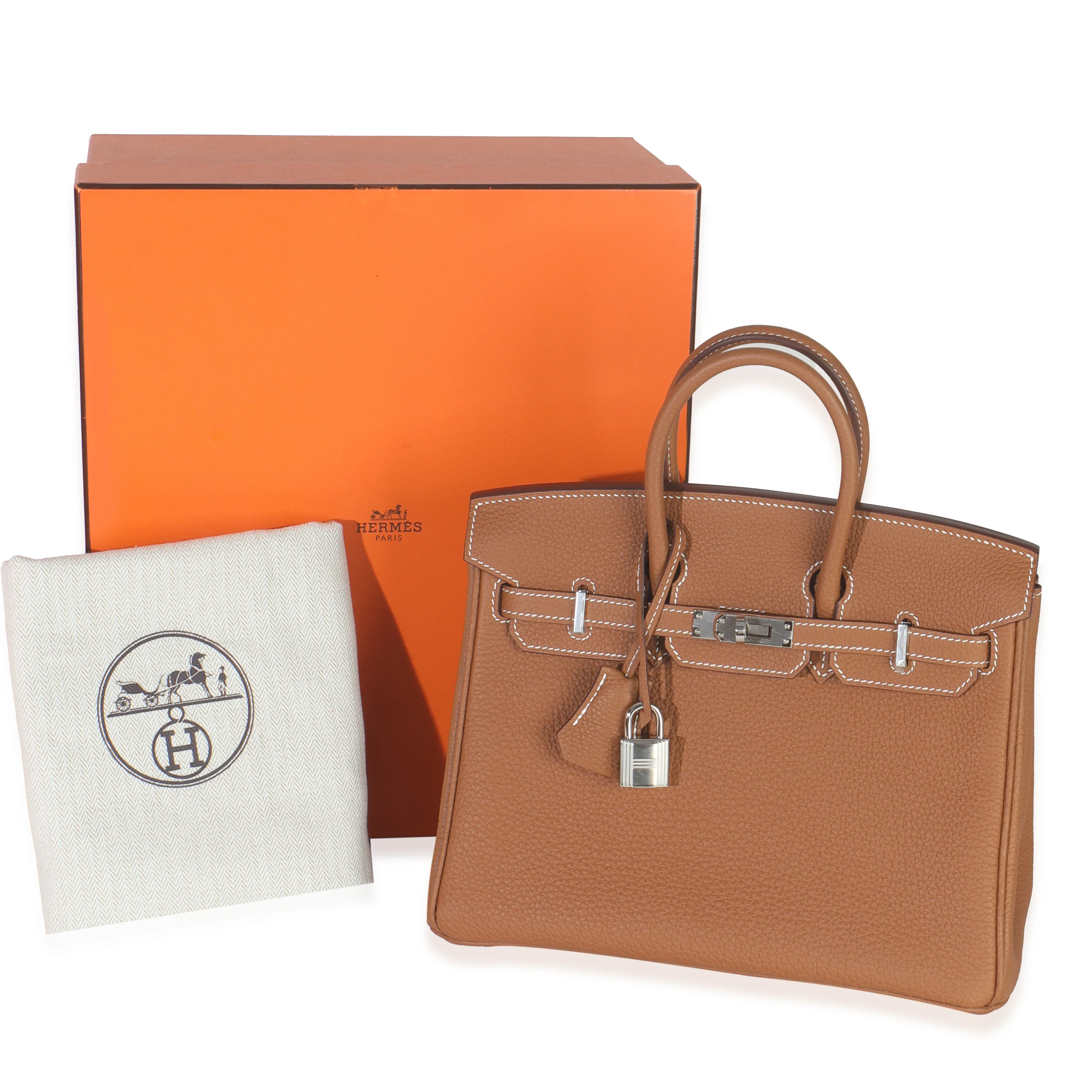 Gold Togo Birkin 25 PHW - Image 9