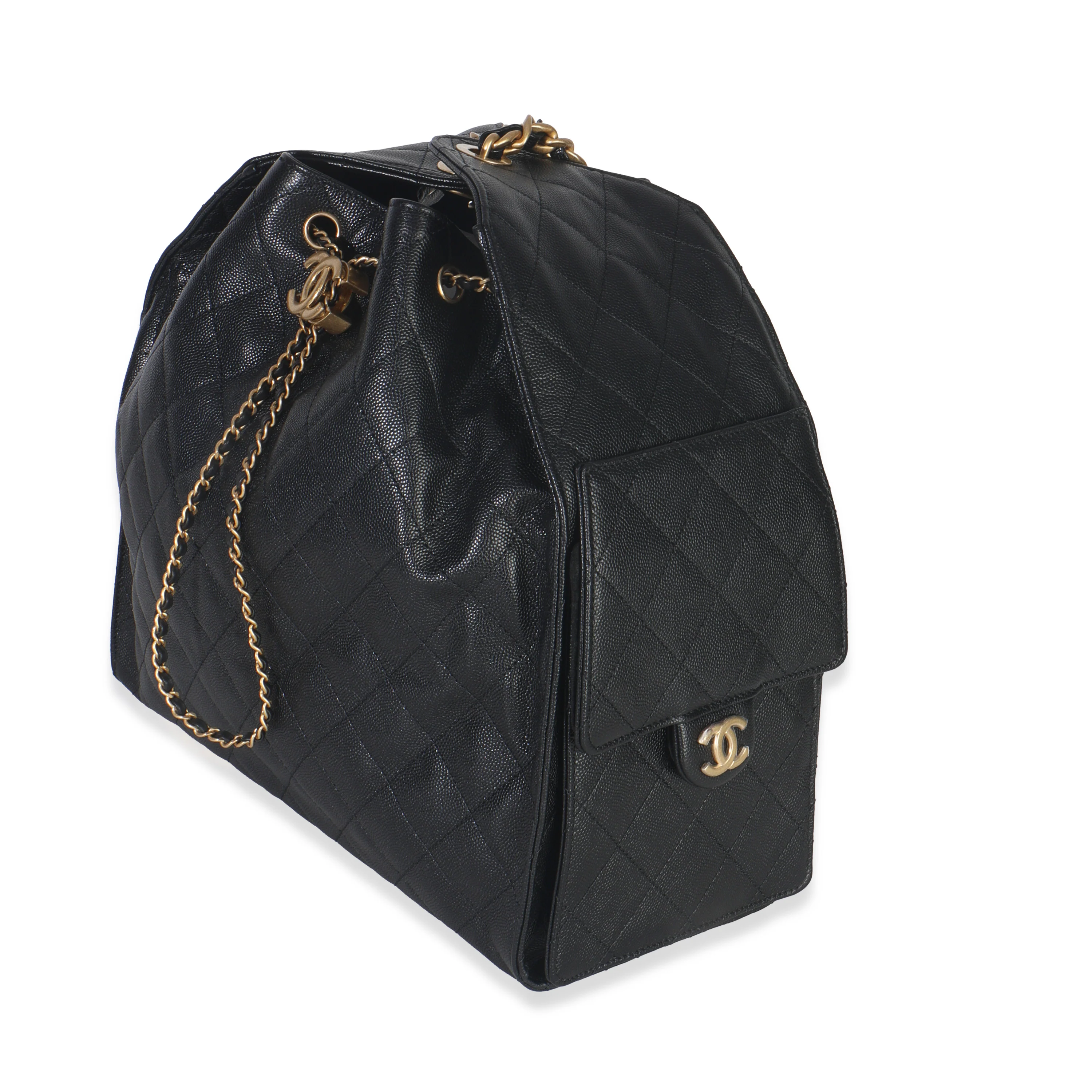 Black Quilted Caviar Medium Chanel 25 Hobo Handbag - Image 2