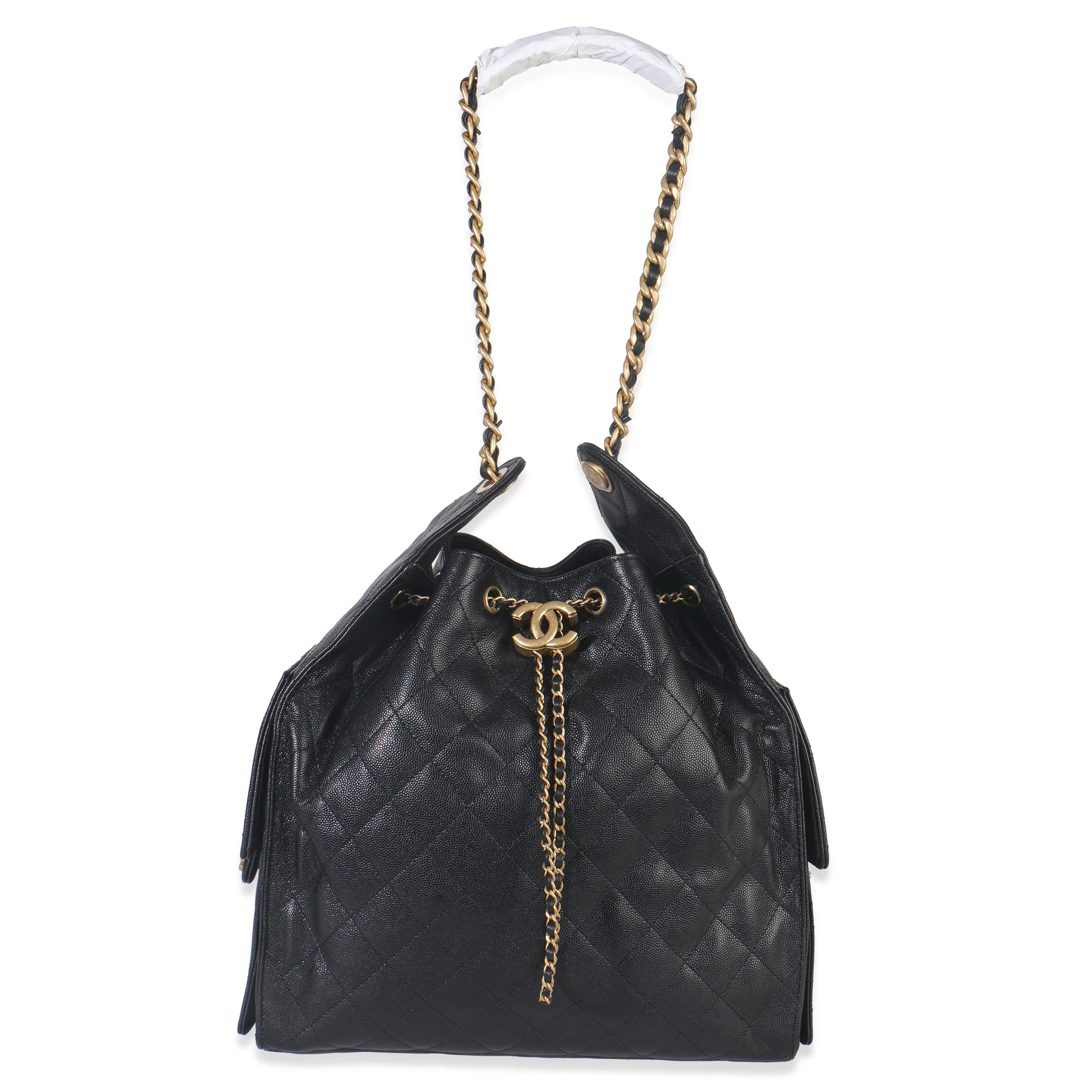 Black Quilted Caviar Medium Chanel 25 Hobo Handbag - Image 8