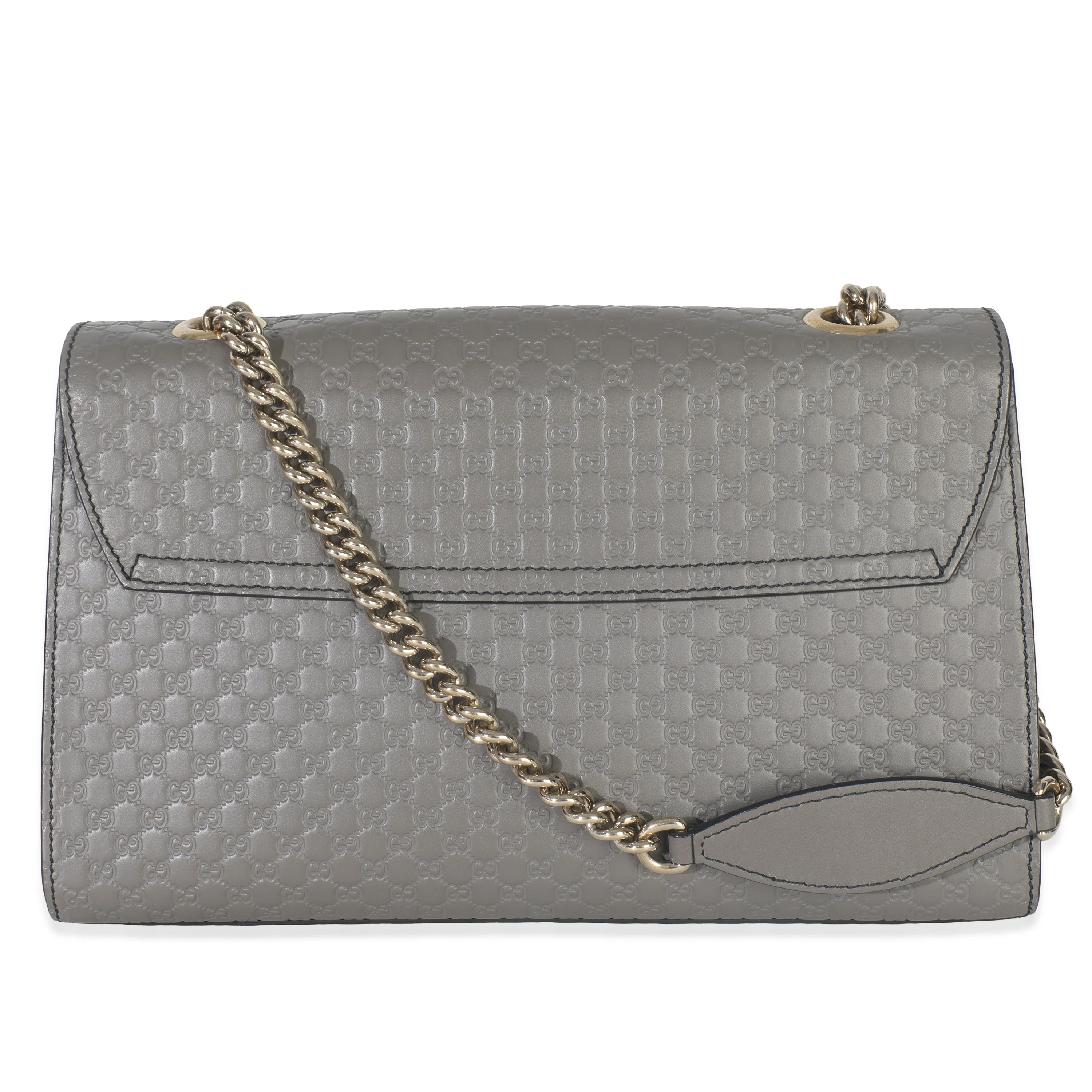 Grey Guccissima Leather Medium Chain Shoulder Bag - Image 4