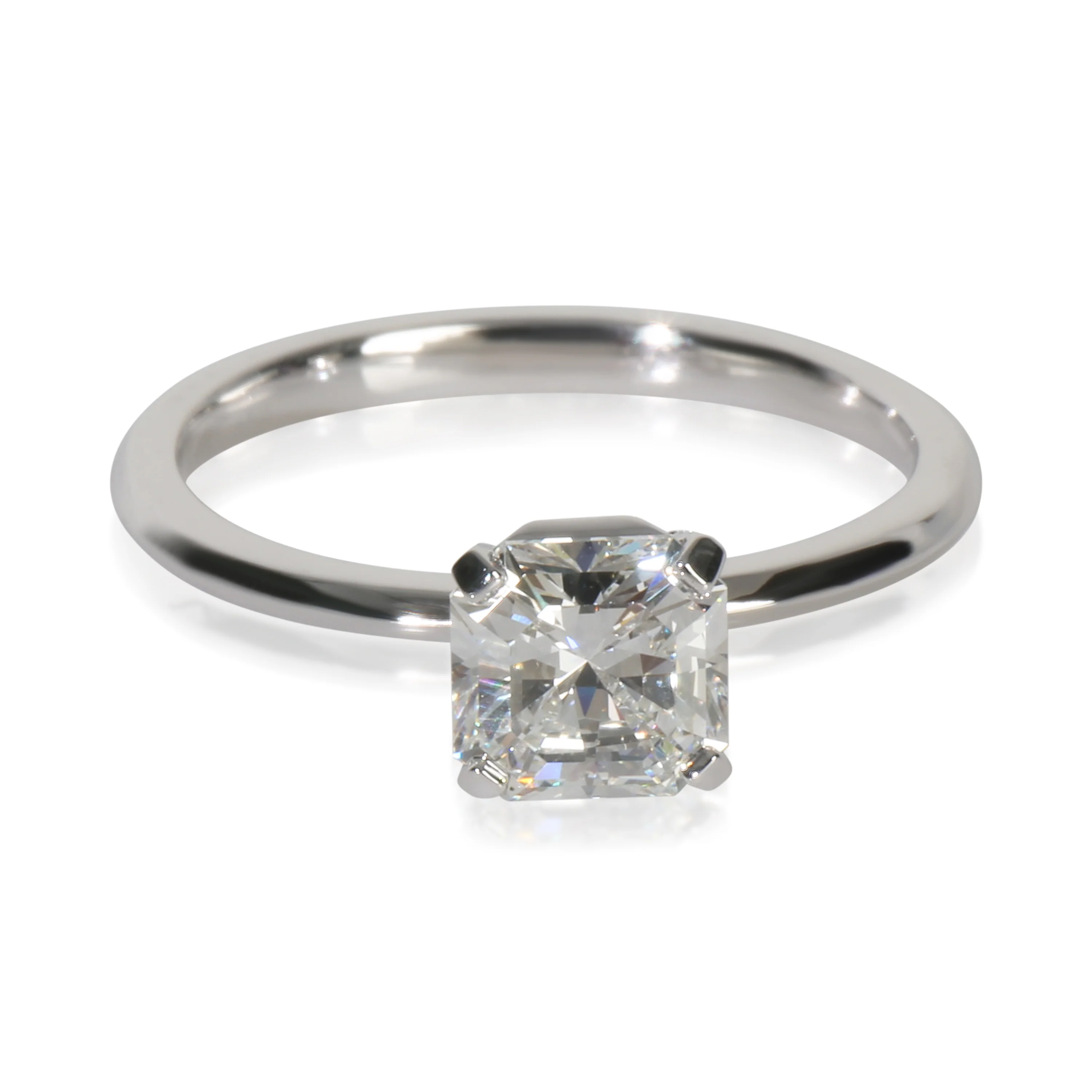 Platinum Tiffany & Co. Tiffany True Solitaire Engagement Ring, .91 Ct. F VS1